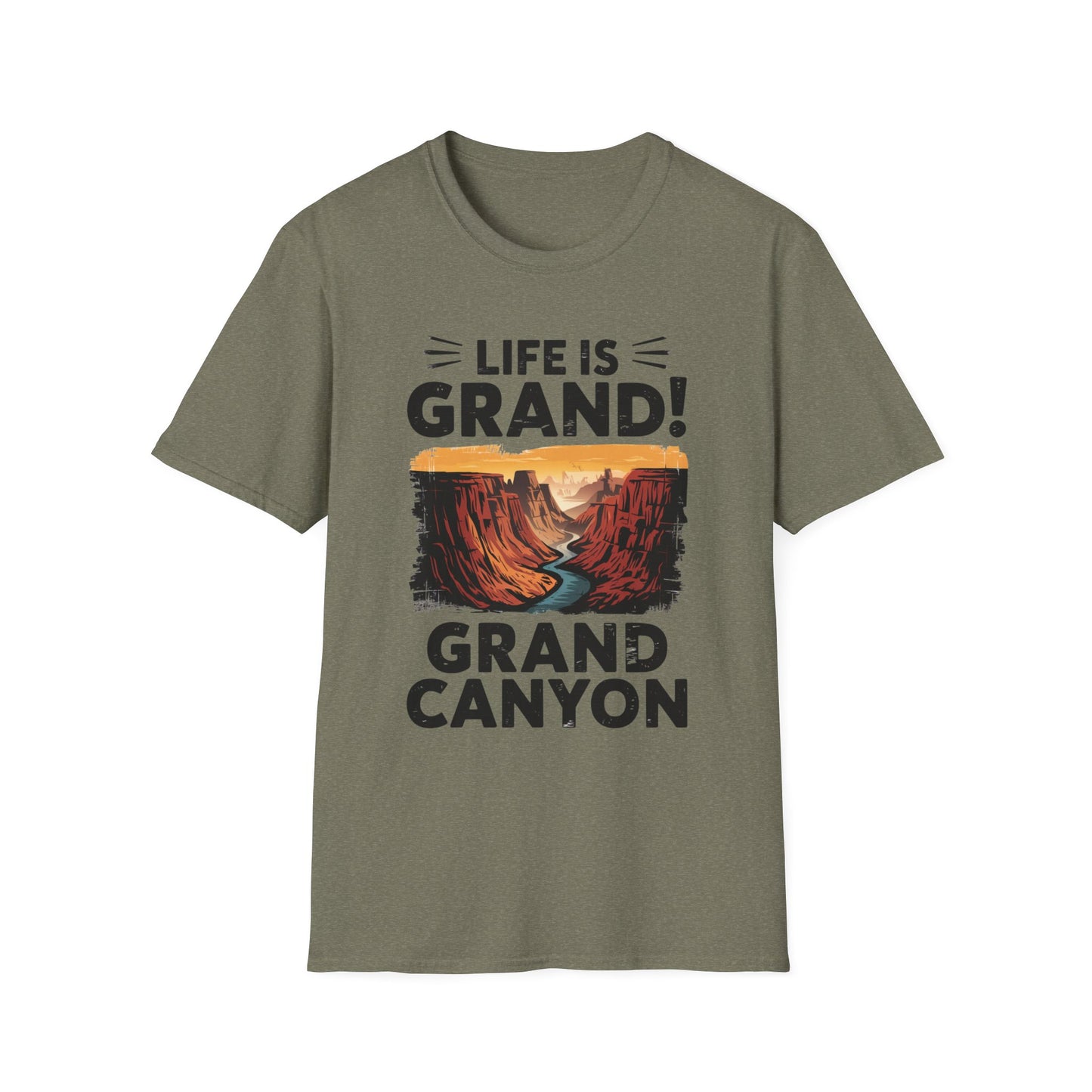 Life is Grand T-Shirt – Grand Canyon Graphic Tee | Funny National Park Shirt | Arizona Souvenir | Unisex Hiking Travel Gift Tee