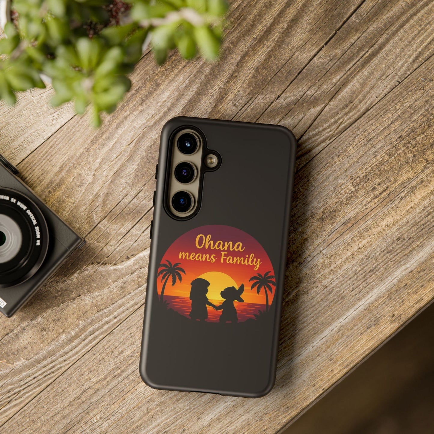 Ohana Means Family Samsung Case – Cute Hawaii Sunset Phone Cover – Lilo and Stitch-Inspired Gift – Protective Case for Galaxy S Series