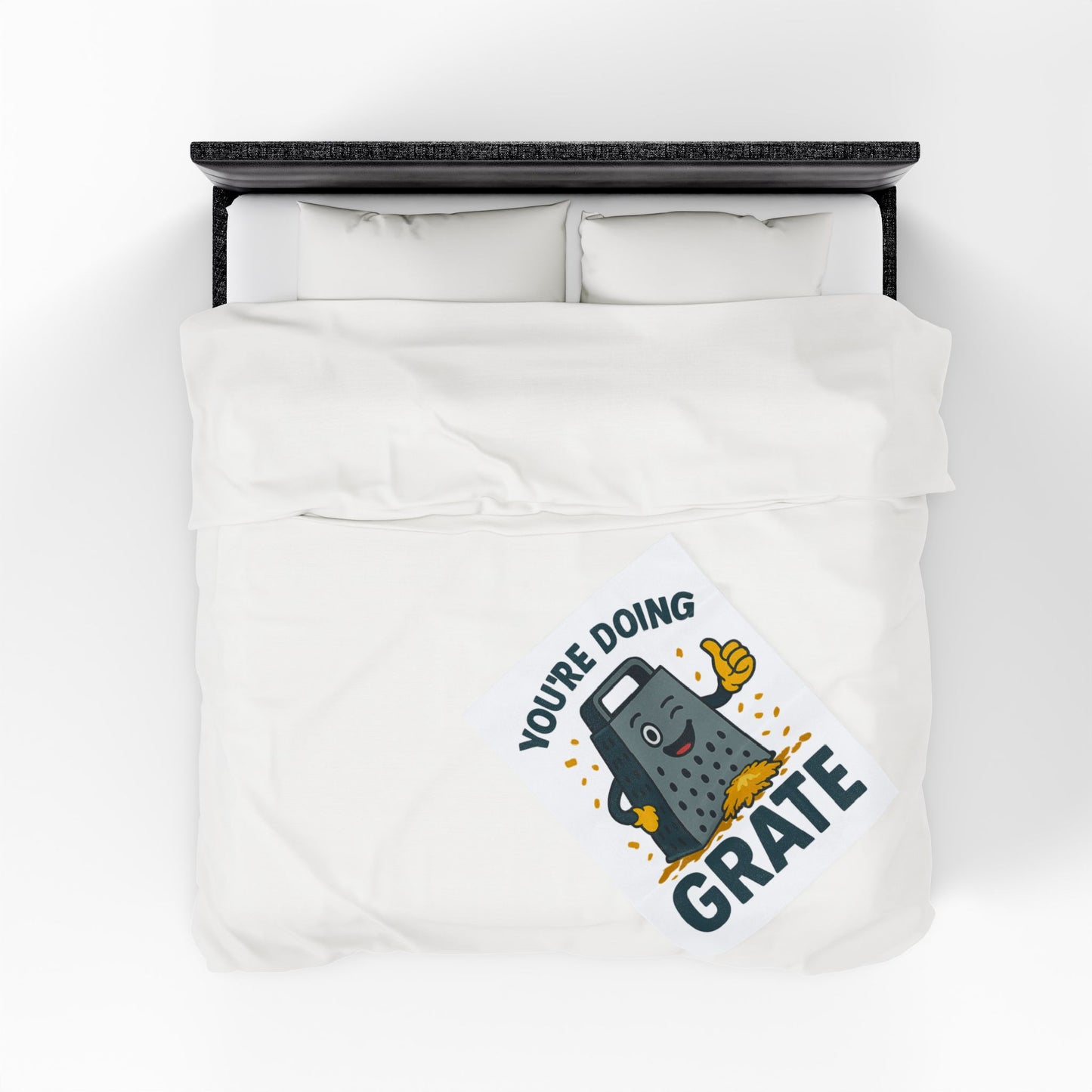 Funny "You're Doing Grate" Blanket – Cute Pun Fleece Throw for Cozy Comfort | Gift for Foodies, Friends & Cheese Lovers