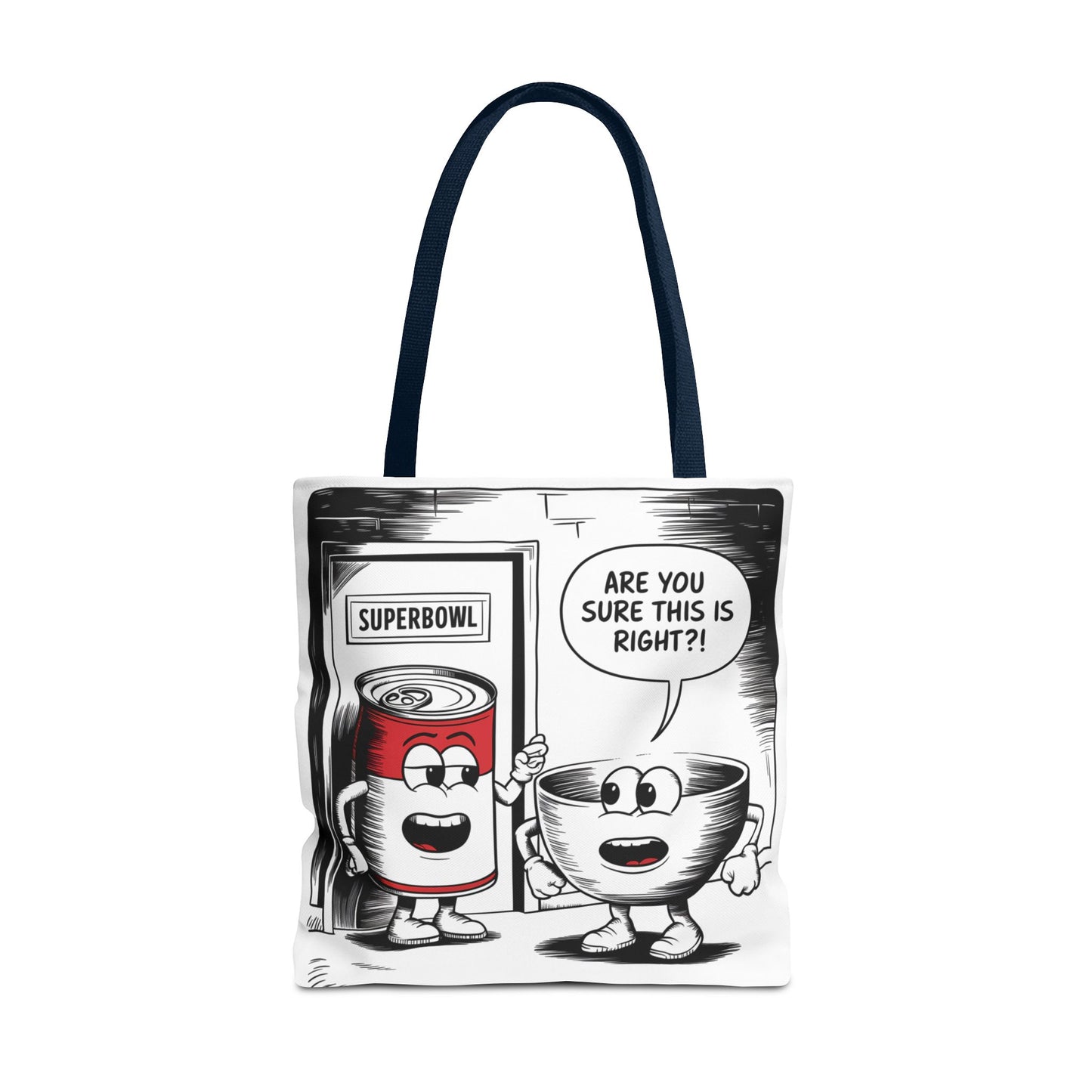 Tote Bag - Comic Superbowl Soup Design