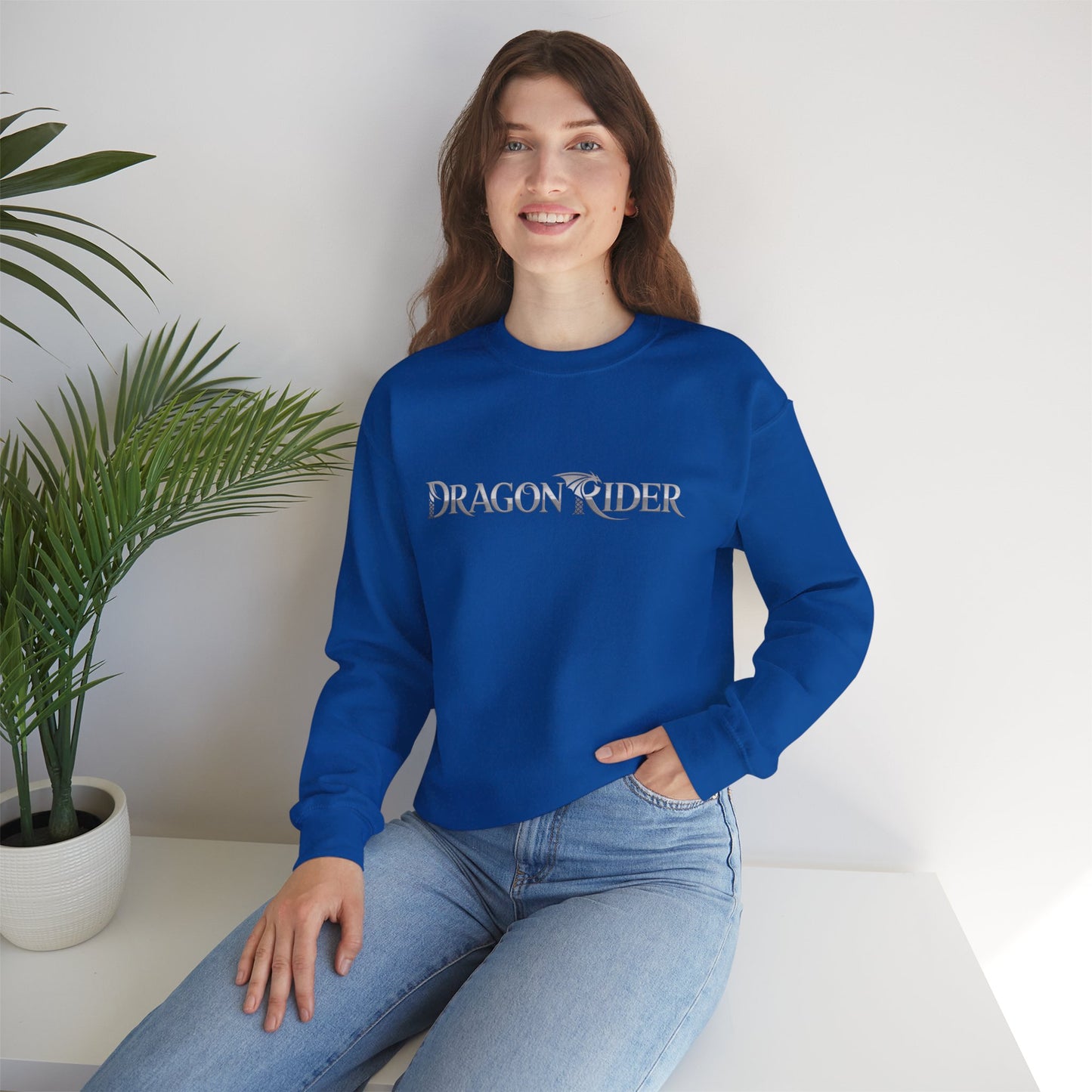 Dragon Rider Sweatshirt | Unisex Fantasy Gamer Crewneck | Nerdy Cozy Mythical Gift | Medieval Dragon Pullover | Geek Cosplay Style