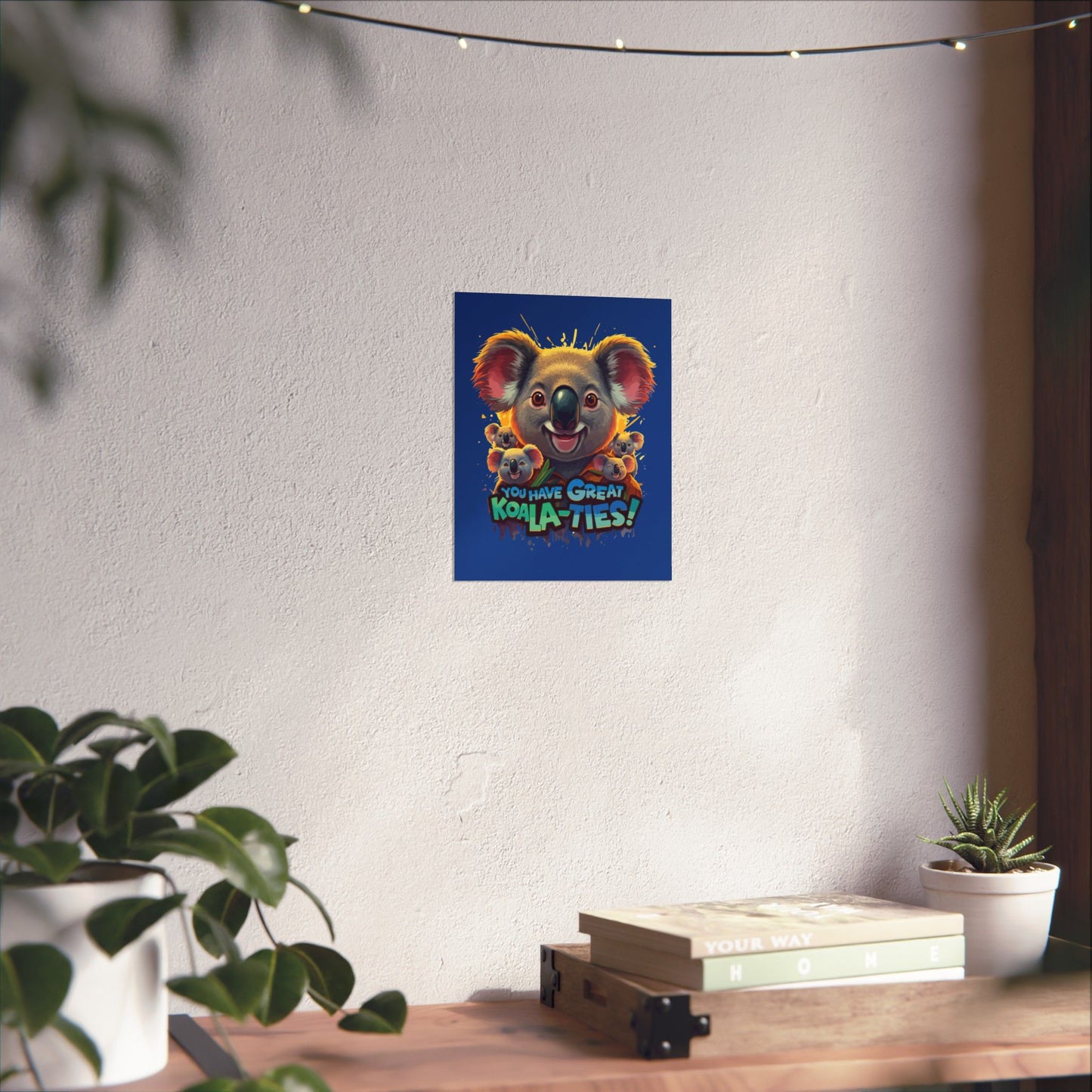 Vertical Poster - Great Koala-Ties Pun Design