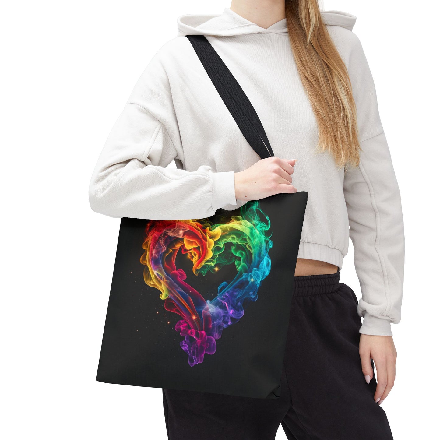 Colorful Smoke Heart Tote