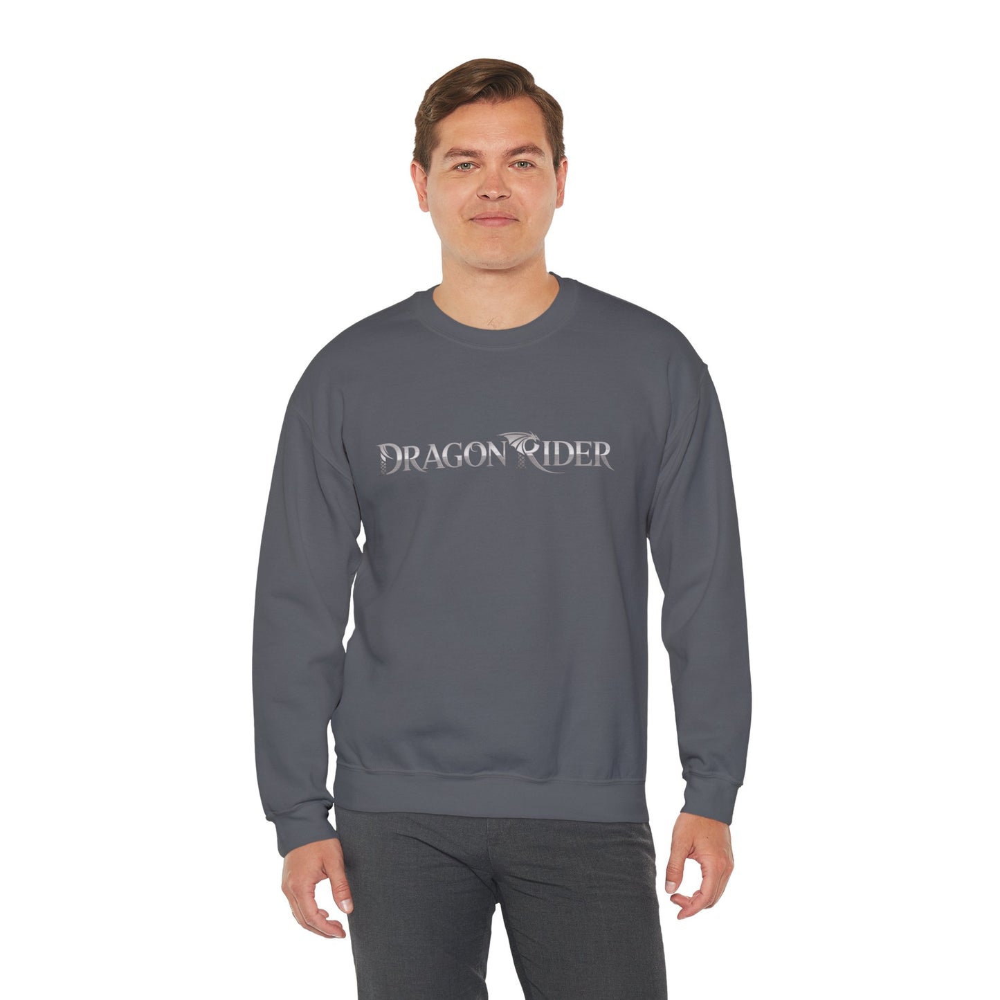 Dragon Rider Sweatshirt | Unisex Fantasy Gamer Crewneck | Nerdy Cozy Mythical Gift | Medieval Dragon Pullover | Geek Cosplay Style