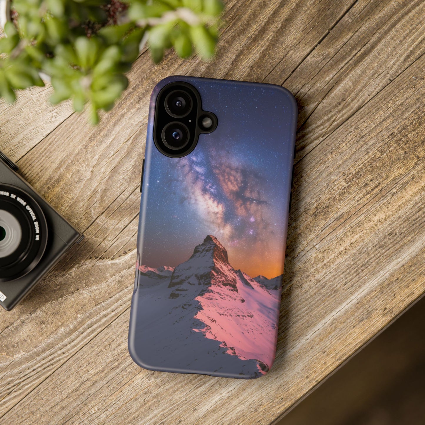 iPhone Case Mountain Top and Milky Way Nature Phone Case Unique Gift