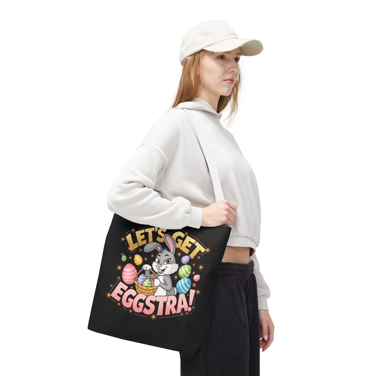 Easter Bunny Tote Bag - 'Leg's Get Eggstra'