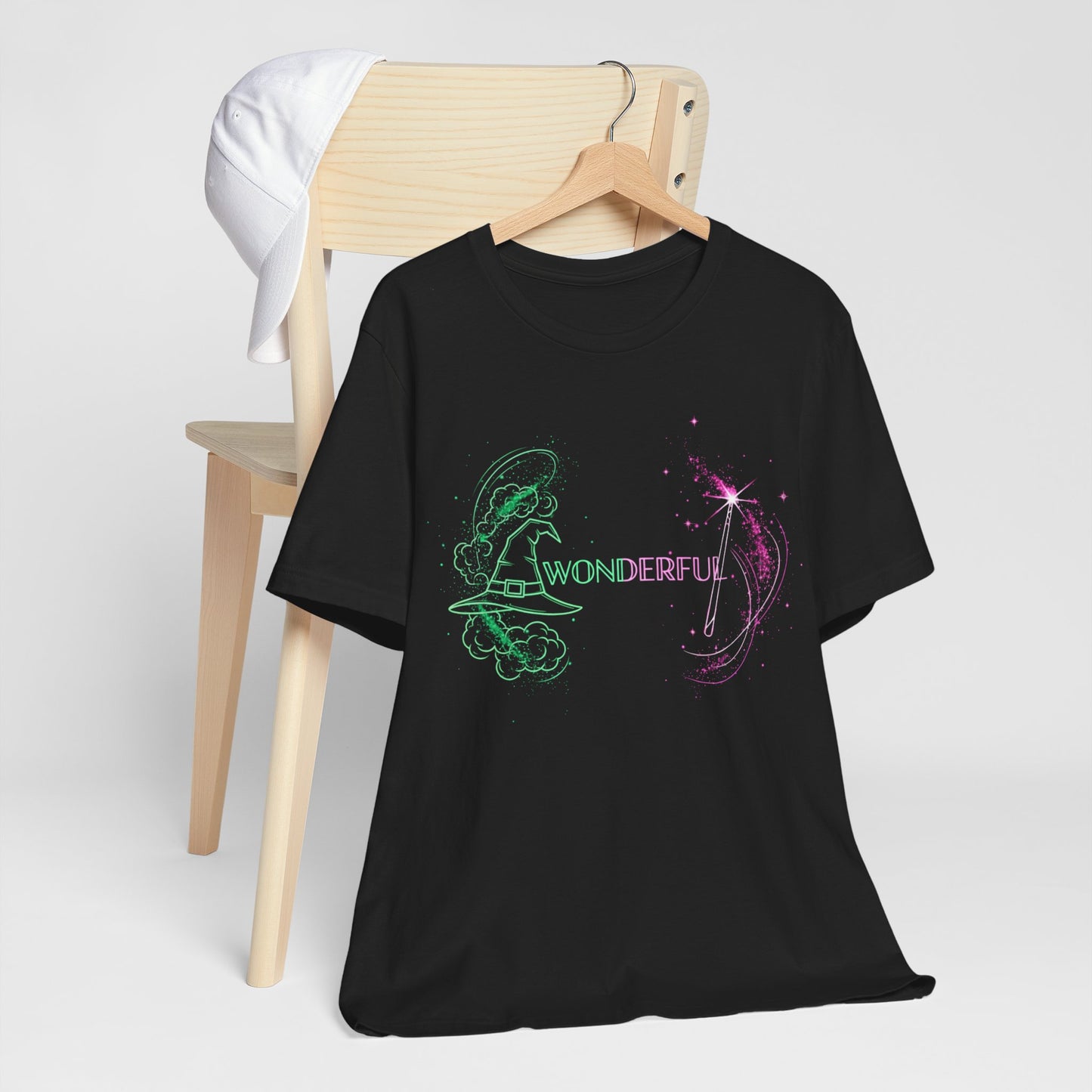 Wonderful Broadway Inspired T-Shirt, Magical Theater Graphic Tee, Green And Pink Sparkle Design, Unisex Gift For Musical Fans And Performers
