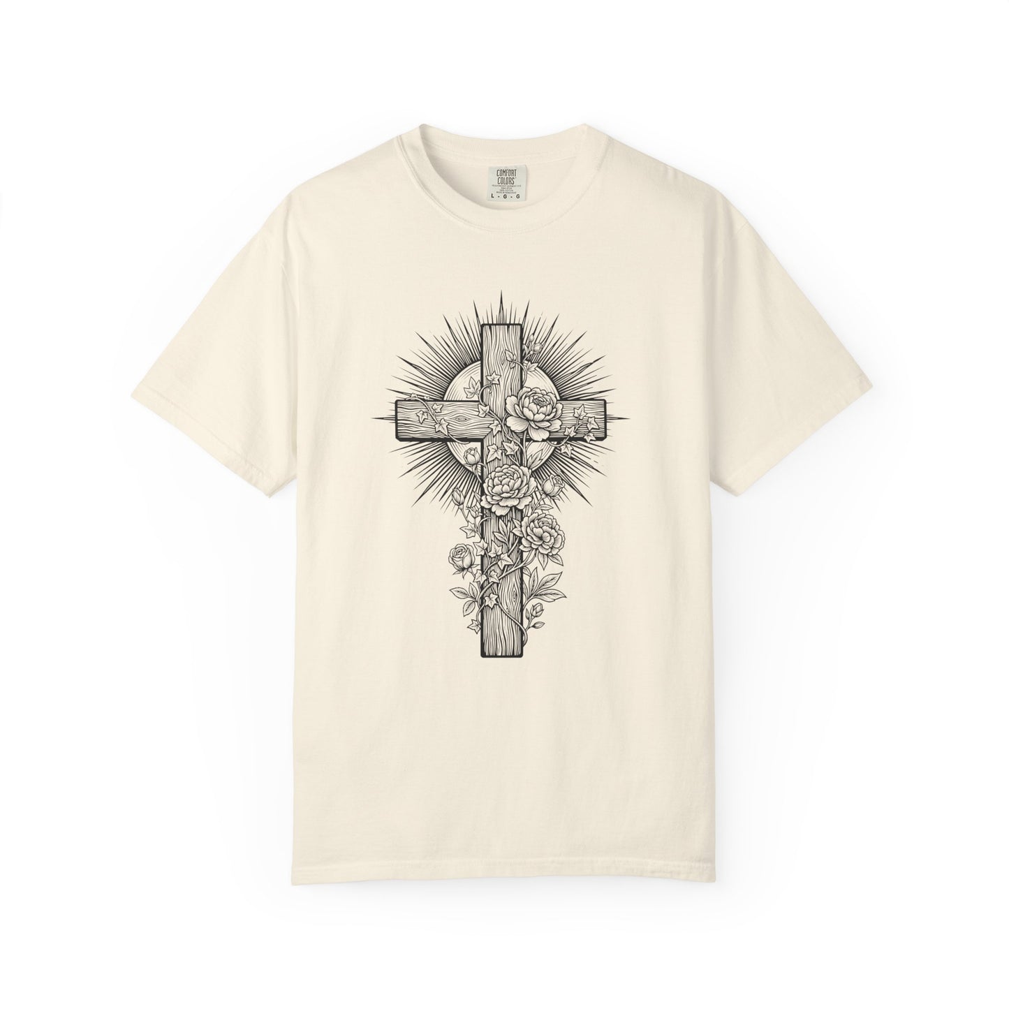 Christian Floral Cross Shirt, Boho Faith T-Shirt, Religious Botanical Tee, Wildflower Jesus Shirt, Easter Apparel, Christian Gifts