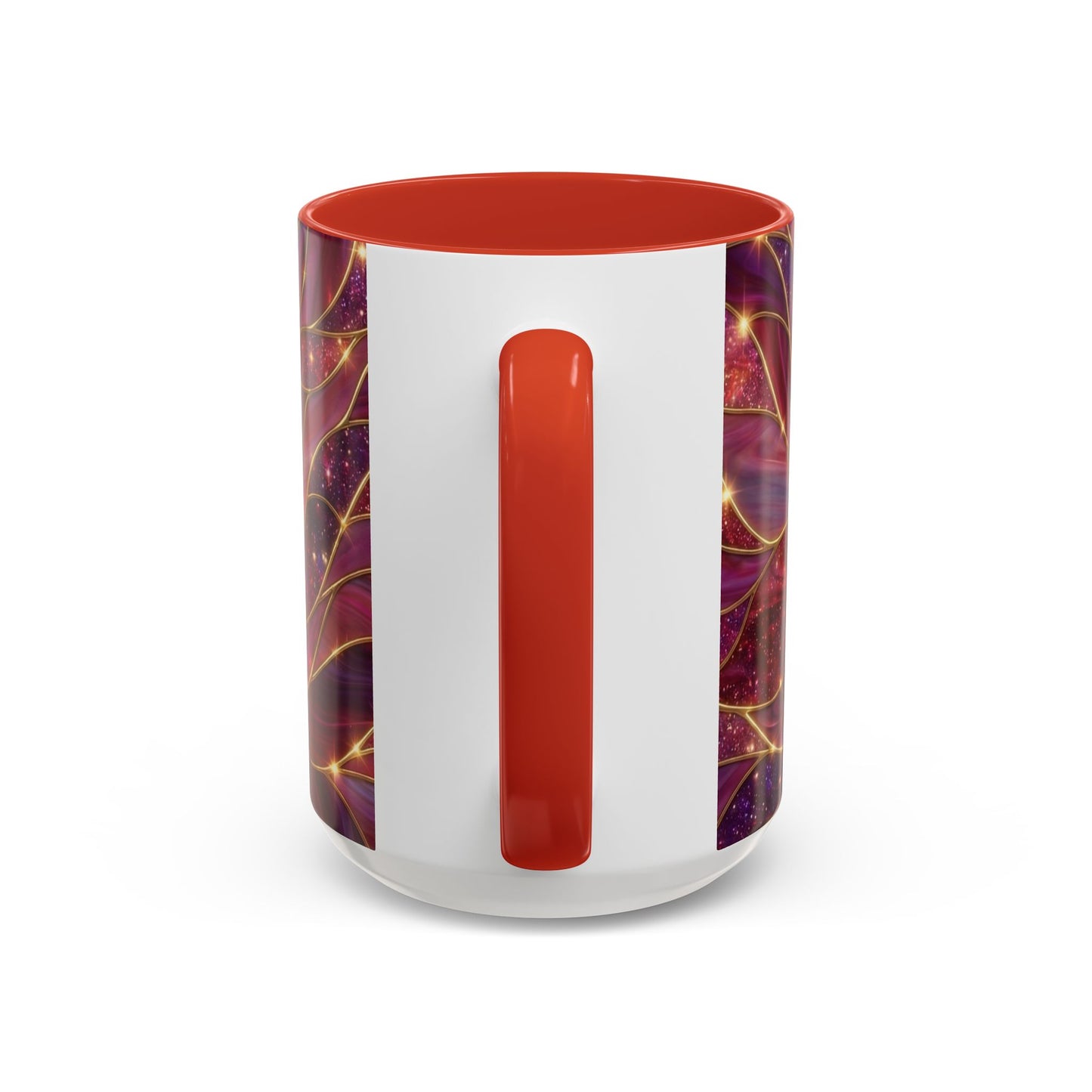 Stained Glass Heart Mug, Valentine Coffee Mug, Romantic Love Mug, Pink Red Ceramic Cup, Gift For Her, Anniversary Gift Mug