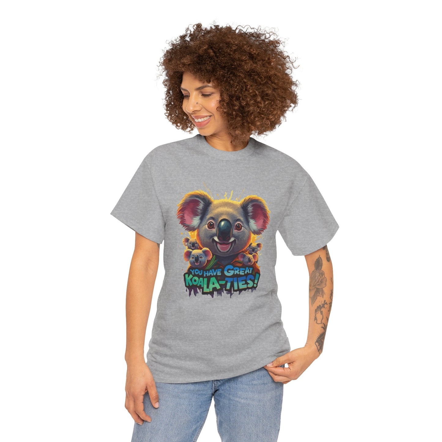 You Have Great Koala‑ties Tee – Cute Koala Pun T‑Shirt, Animal Lover Gift, Funny Wildlife Graphic, Unisex Casual Tee