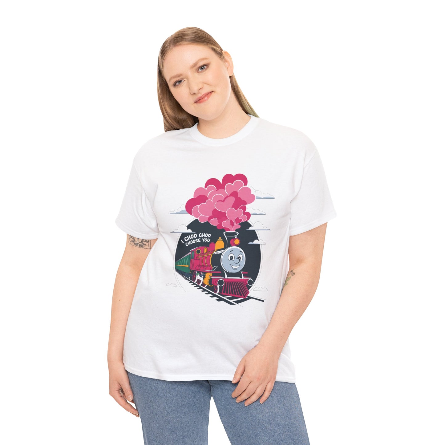 I Choo Choo Choose You Shirt, Cute Train Valentine Tee, Funny Love Graphic TShirt, Romantic Gift For Him Her, Valentine Pun Shir