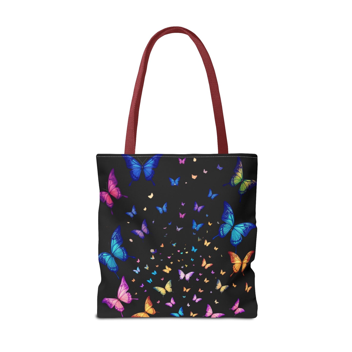 Butterfly Swarm Tote Bag – Colorful Rainbow Butterfly Tote, Aesthetic Canvas Bag, Nature-Inspired Gift, Magical Reusable Eco Purse