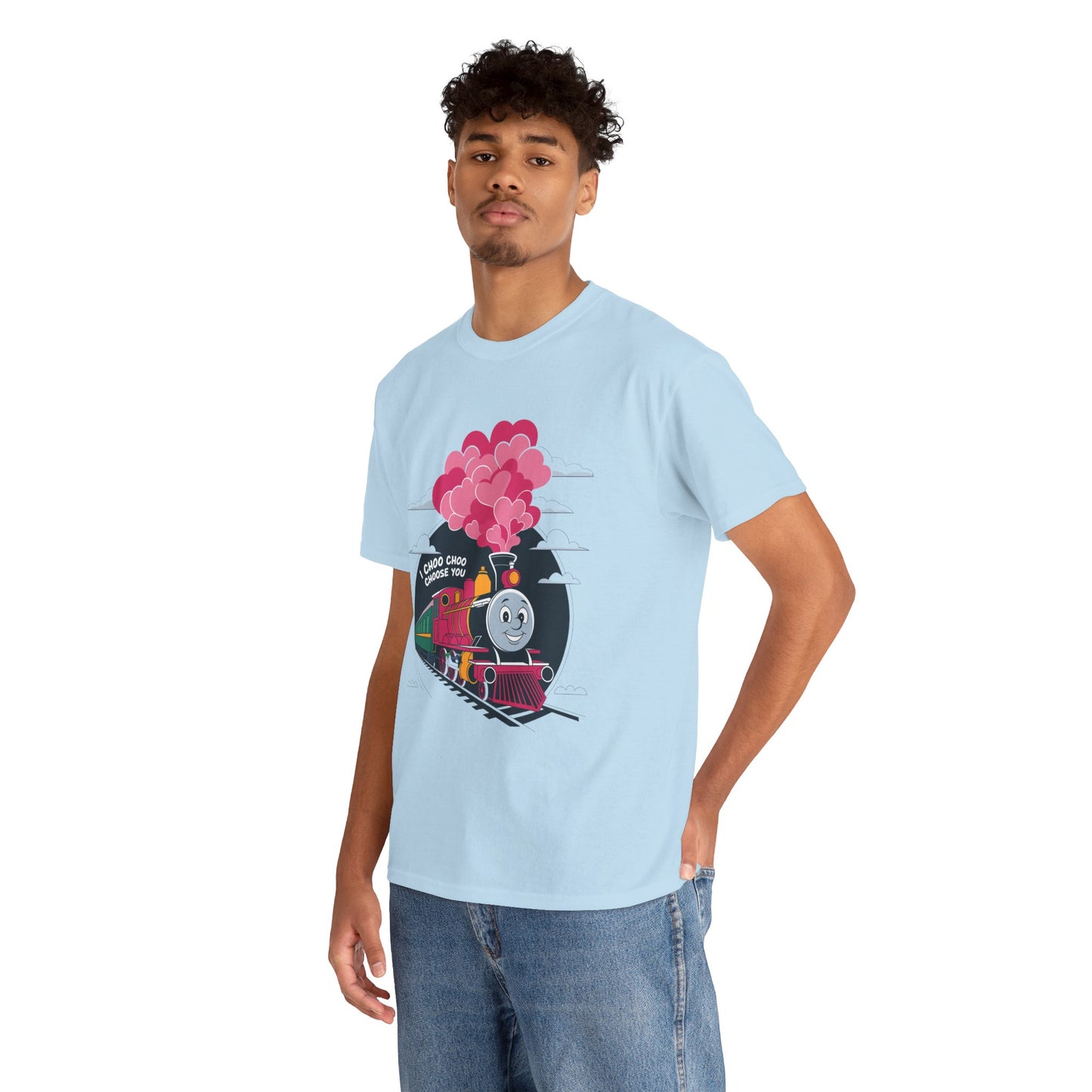 I Choo Choo Choose You Shirt, Cute Train Valentine Tee, Funny Love Graphic TShirt, Romantic Gift For Him Her, Valentine Pun Shir
