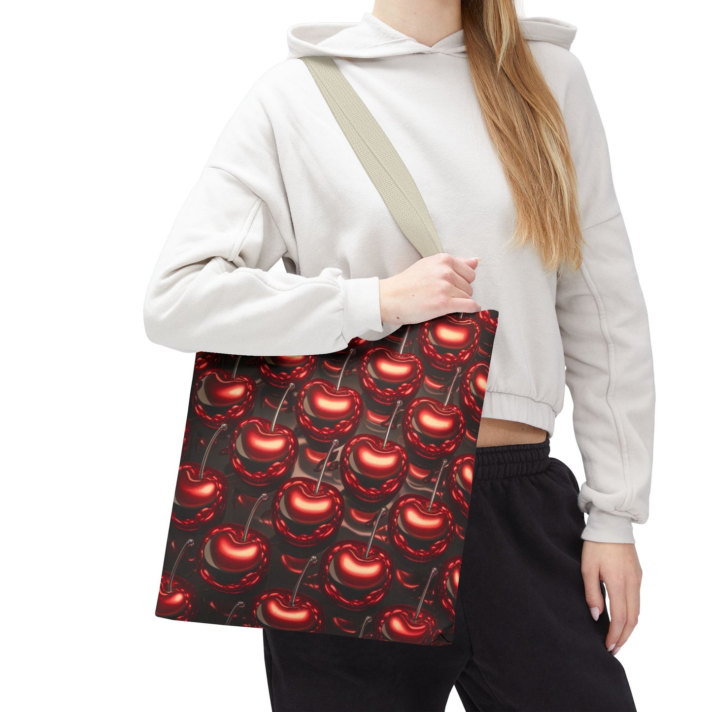 Cherry Tile Tote Bag