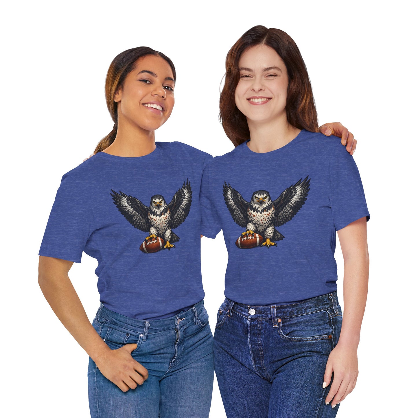 Hawk Football Shirt, Hawk Holding Football T Shirt, Hawk Mascot Tee, Football Bird Of Prey Shirt, Game Day Sports Tee, Hawk Fan Gift