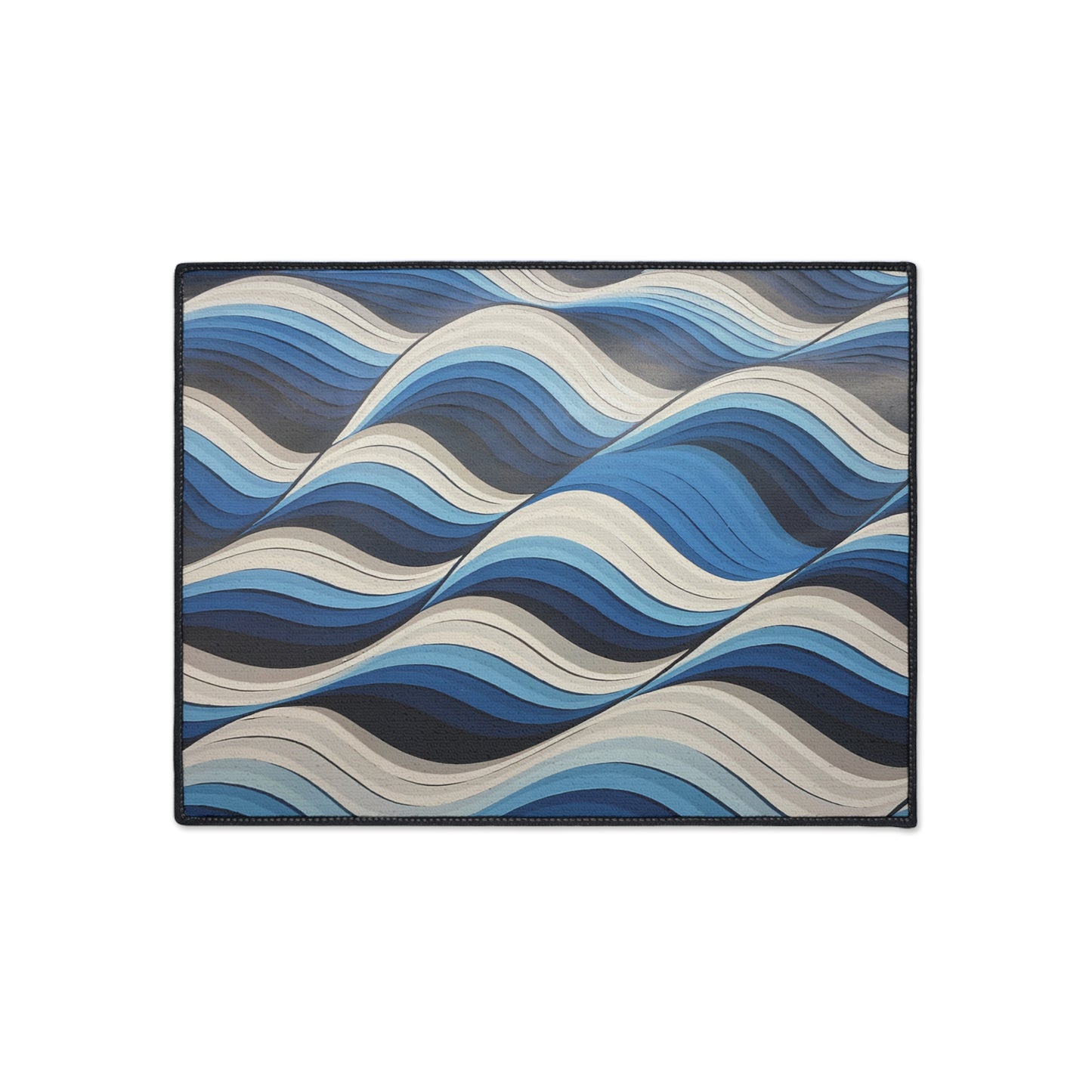 Floor Mat, Blue and White Pattern, Non-Slip Rug, Beach House Decor,  Indoor Outdoor Mat