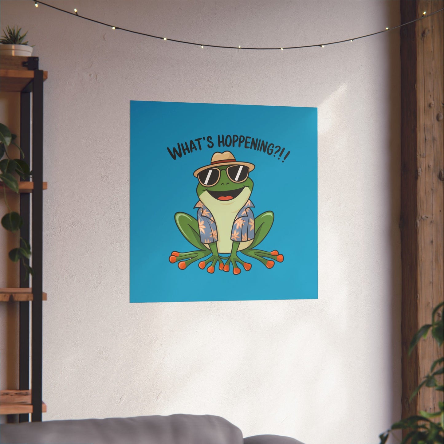 Vertical Poster - What's Hoppening Frog Pun