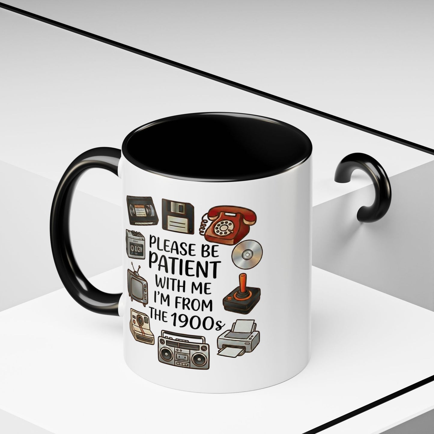 Please Be Patient Mug, Funny Retro Coffee Mug, I’m From The 1900s Mug, Vintage Tech Humor Cup, Gag Gift Mug
