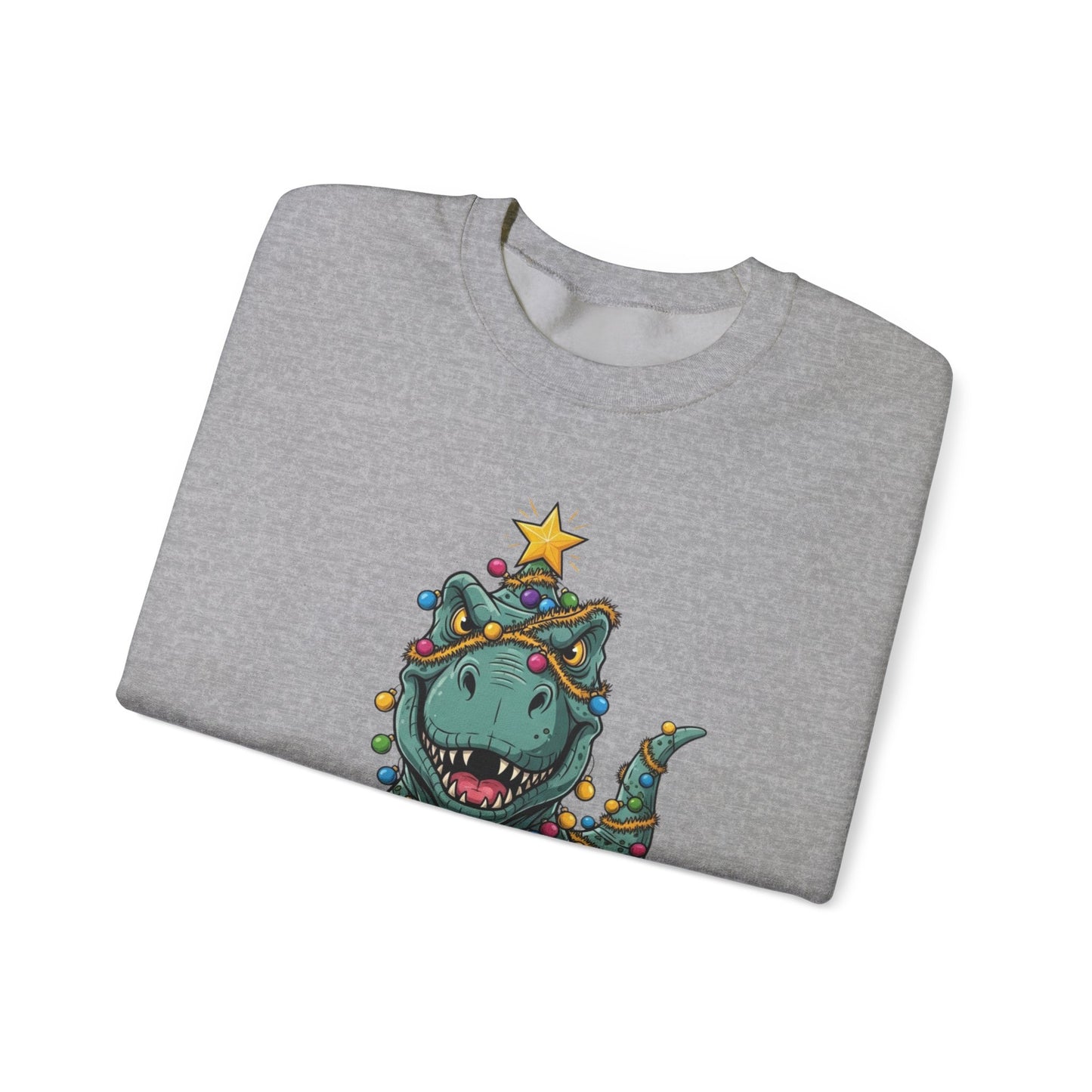 Tree Rex Christmas Sweatshirt, Funny Dinosaur Holiday Sweater, Cute T-Rex Christmas Crewneck, Festive Unisex Gift For Friends And Family