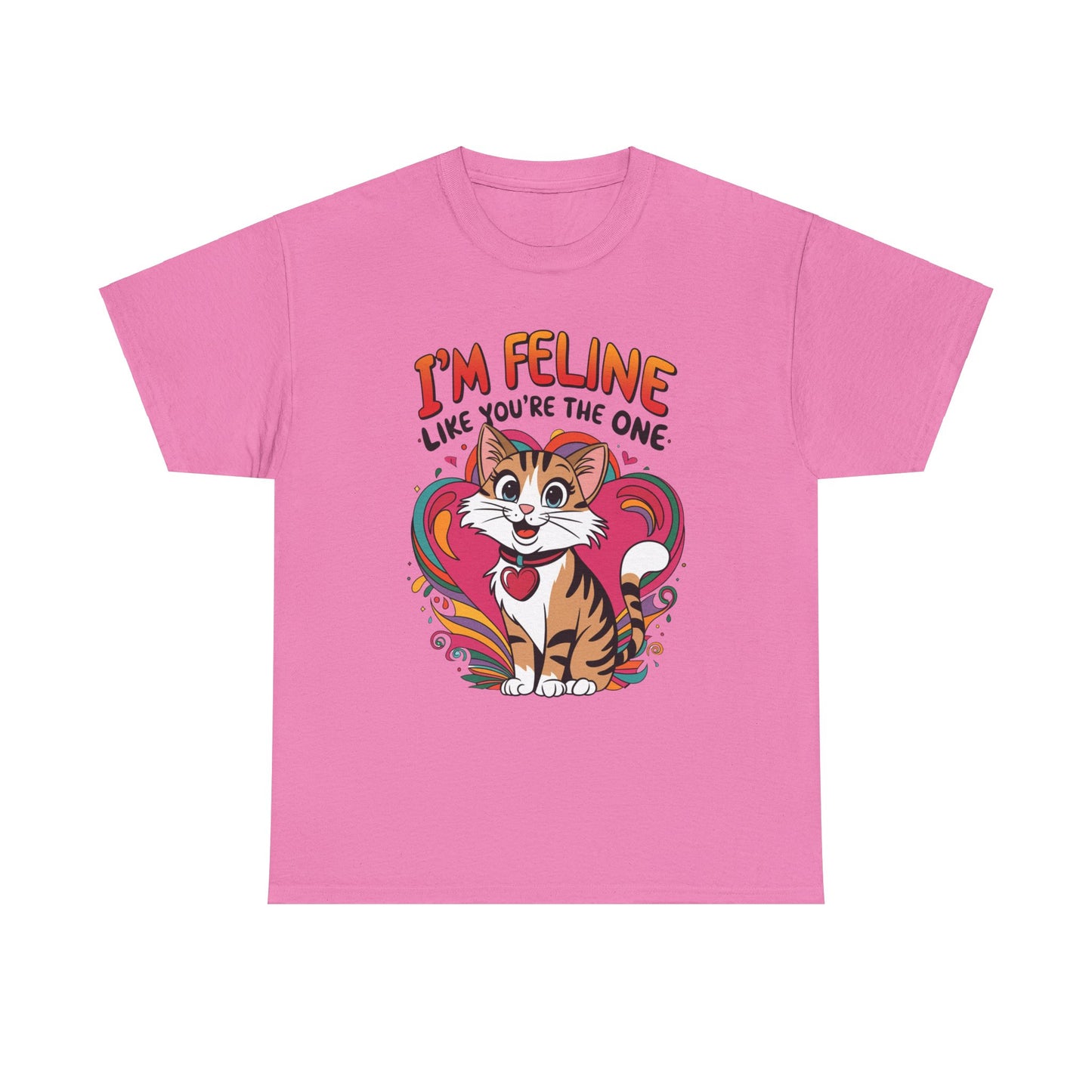 Valentines Cat Tee - Unisex Heavy Cotton