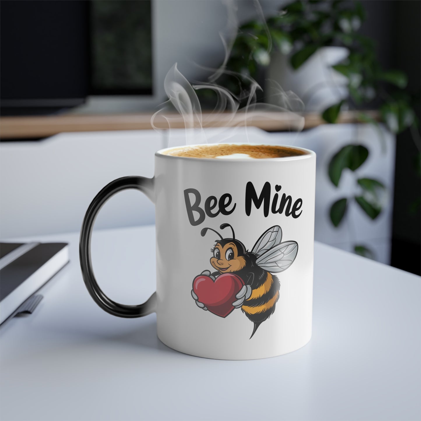 Bee Mine Mug, Color Changing Mug, Bee Valentine Gift, Cute Love Coffee Mug, Funny Pun Mug, Heat Reveal Cup For Her Him