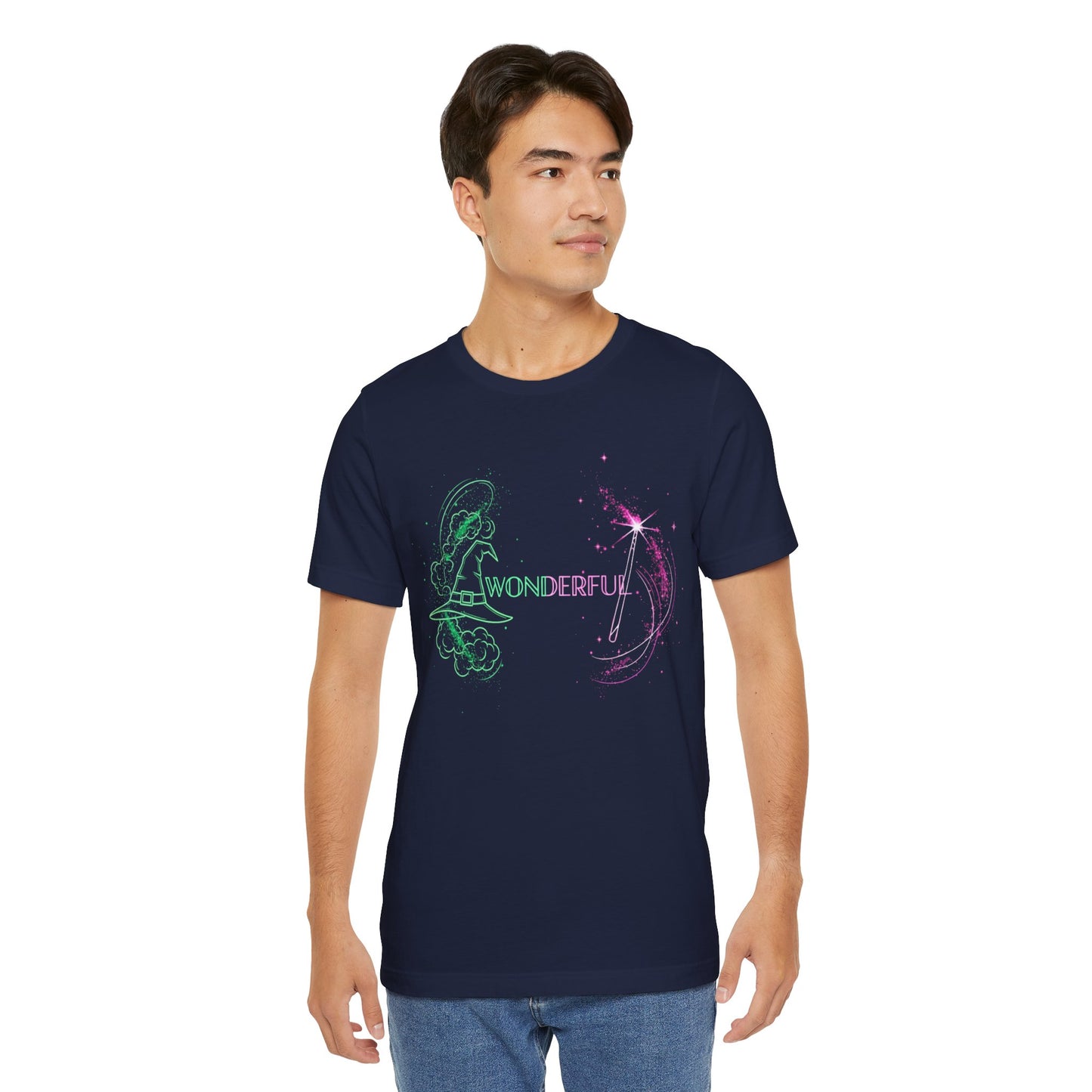 Wonderful Broadway Inspired T-Shirt, Magical Theater Graphic Tee, Green And Pink Sparkle Design, Unisex Gift For Musical Fans And Performers