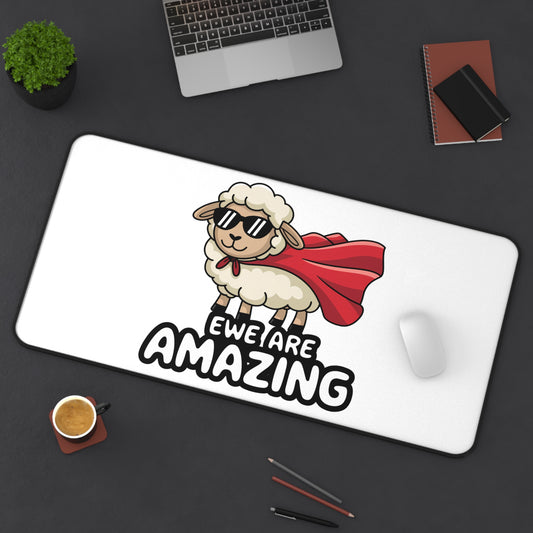 Ewe Are Amazing Desk Mat Funny Sheep Mouse Pad Motivational Office Gift Cute Teacher Desk Decor Gaming or Work Setup Mat