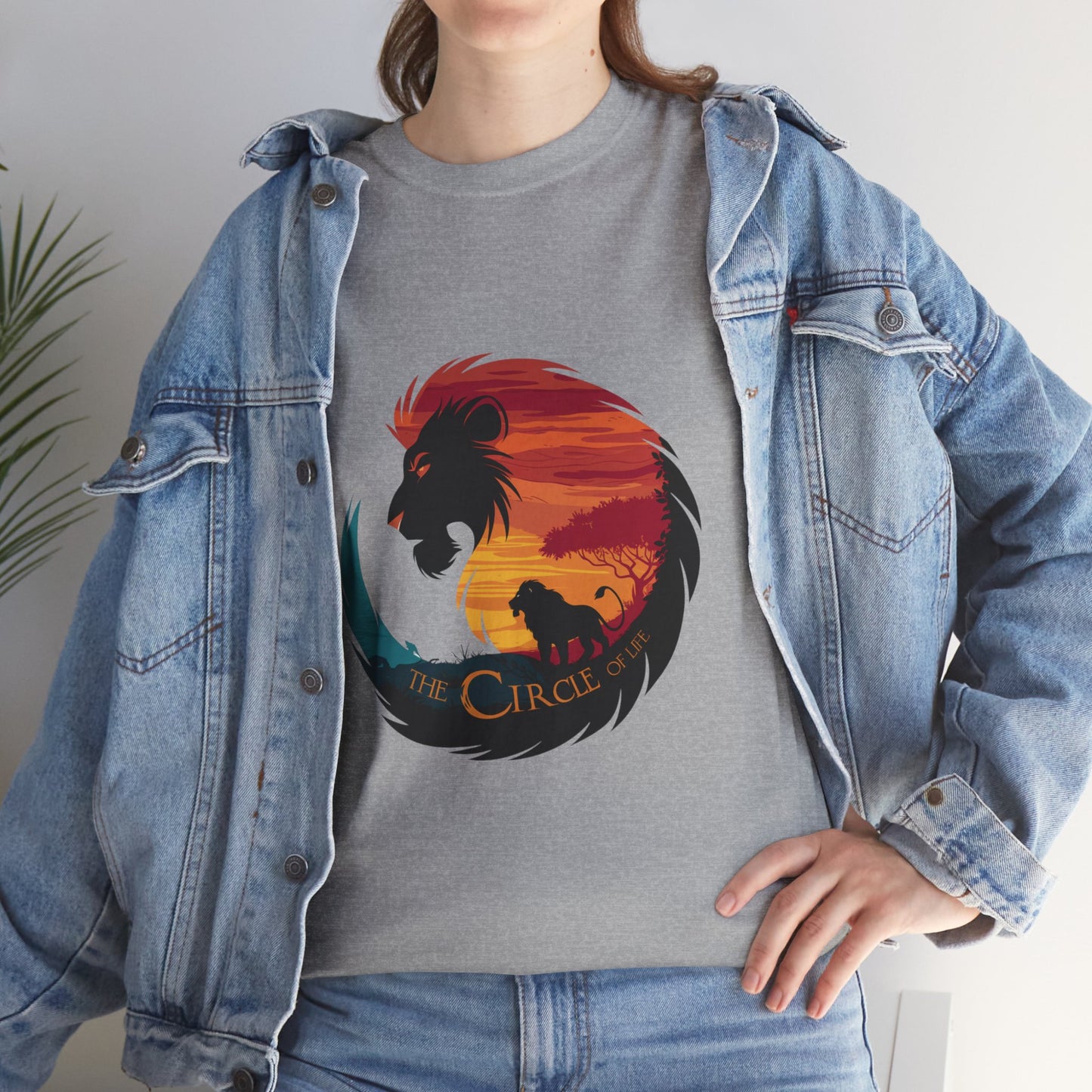 The Circle of Life Lion Shirt – Sunset Safari Wildlife Graphic Tee – Inspirational Nature T-Shirt for Animal Lovers & Adventure Fans