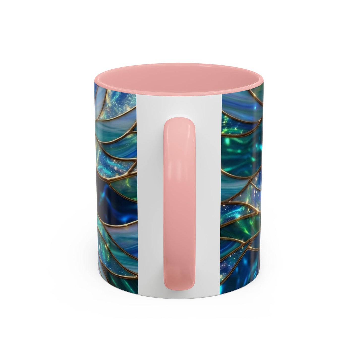 Stained Glass Rose Mug, Pink Flower Coffee Cup, Fantasy Floral Tea Cup, Magical Garden Gift, Galaxy Rose Art, Botanical Lover Present