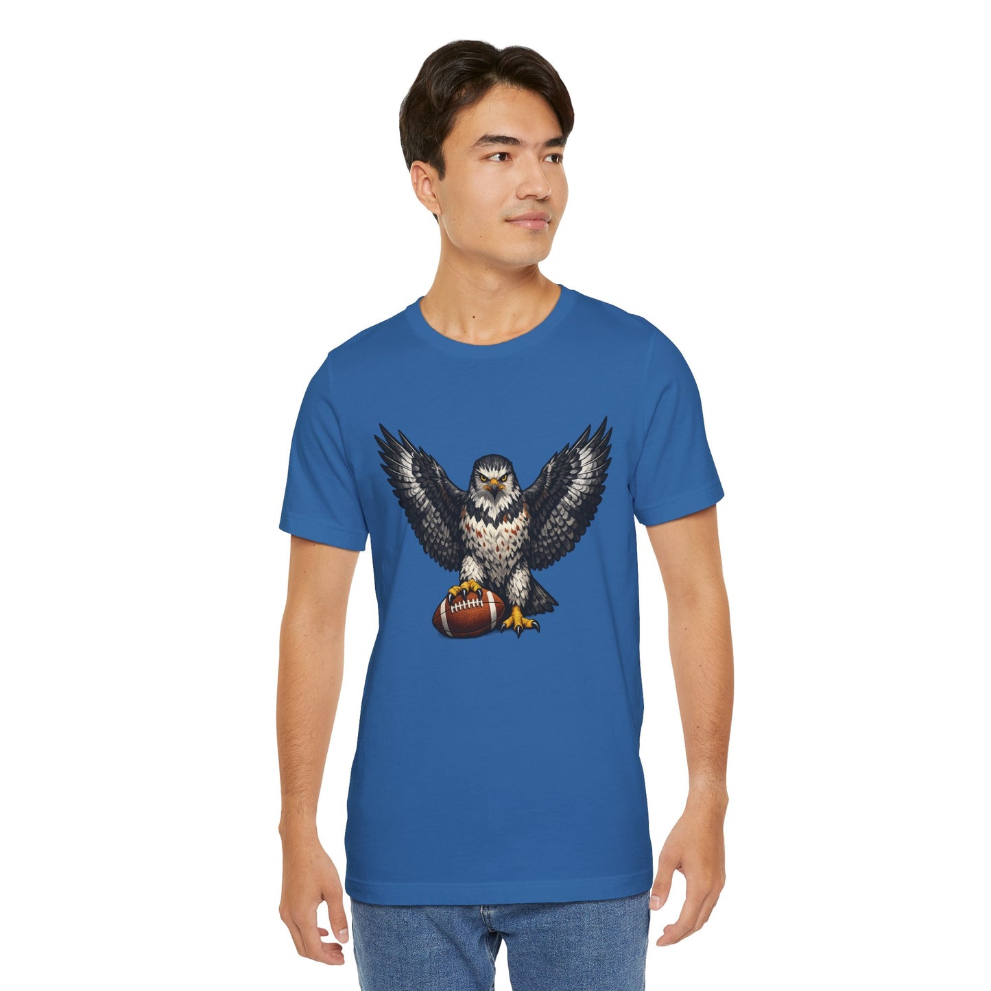 Hawk Football Shirt, Hawk Holding Football T Shirt, Hawk Mascot Tee, Football Bird Of Prey Shirt, Game Day Sports Tee, Hawk Fan Gift