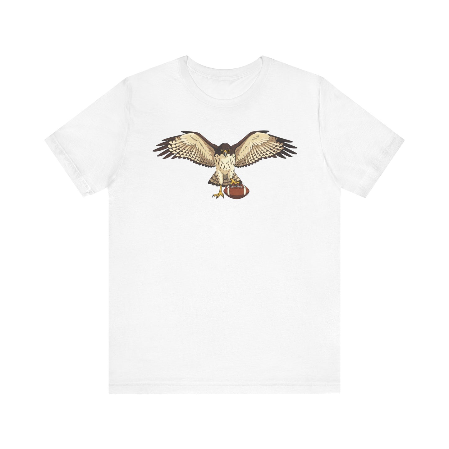 Hawk Football Shirt, Hawk Holding Football T Shirt, Football Mascot Tee, Bird Of Prey Shirt, Sports Fan Gift, Game Day Hawk Tee