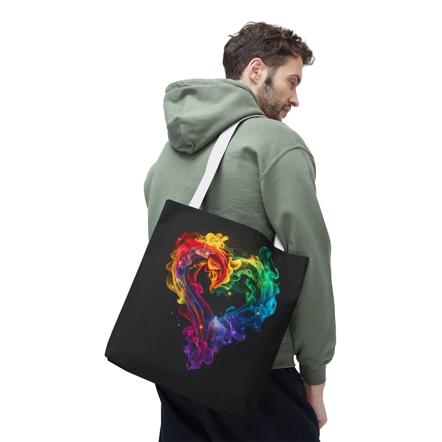 Colorful Smoke Heart Tote