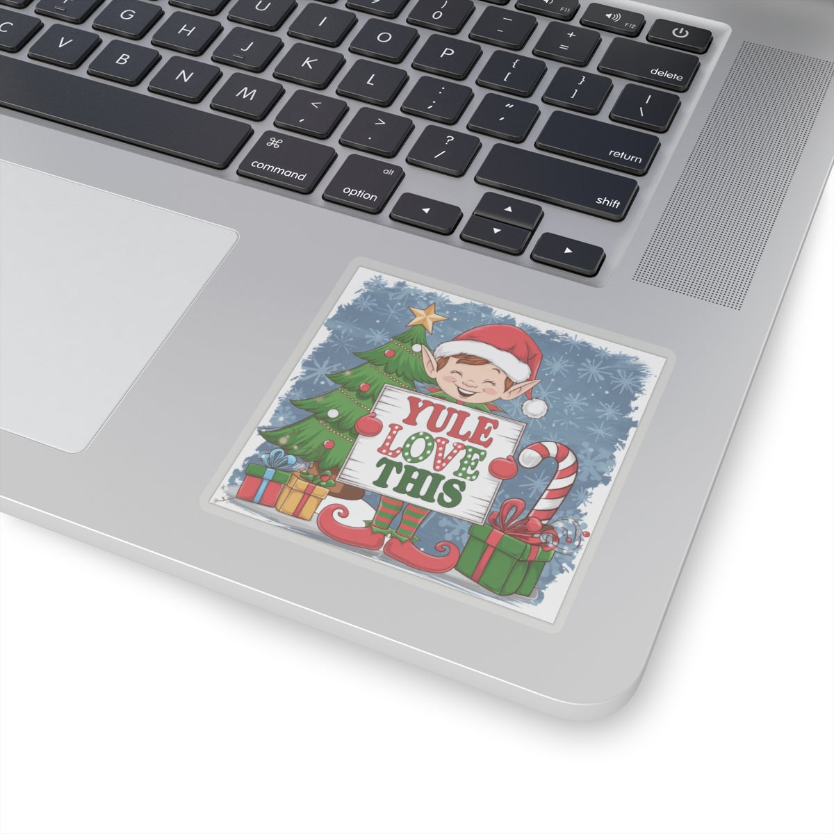 Sticker - Elf with 'Yule Love This' Sign