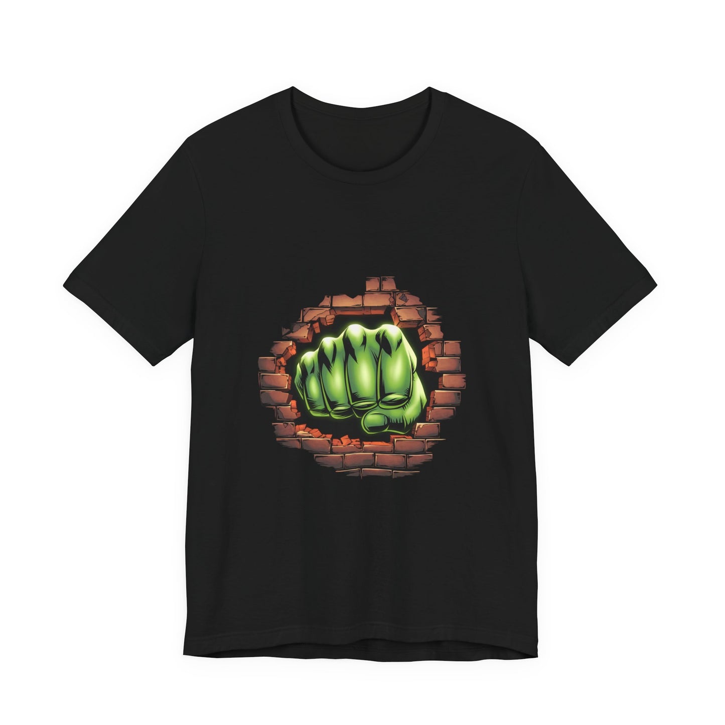 Green Hero Fist Graphic Tee – Superhero Shirt, Comic Pop Art, Gamer Gift, Y2K Dopamine Aesthetic, Funny Nerd Fashion, Unisex T‑shirt