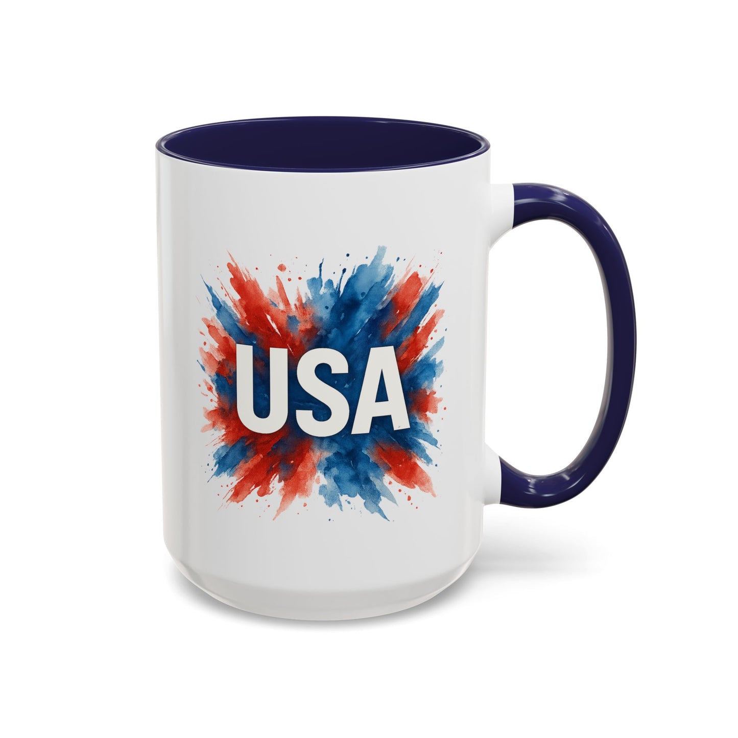 USA Patriotic Coffee Mug | 4th of July Gift | Red White Blue Mug | American Pride Cup | Independence Day Drinkware | USA Mug