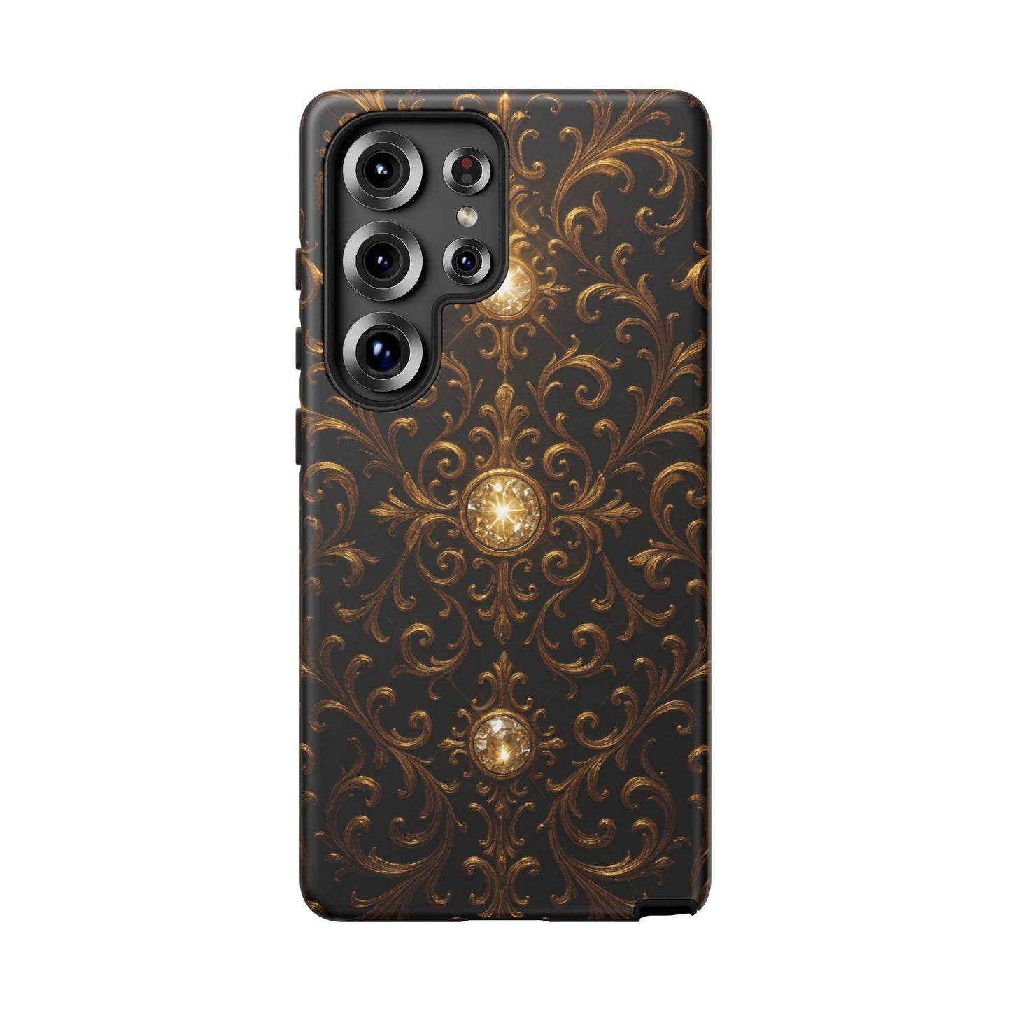 Luxury Baroque Samsung Case – Elegant Gold Ornate Floral Phone Cover for Galaxy