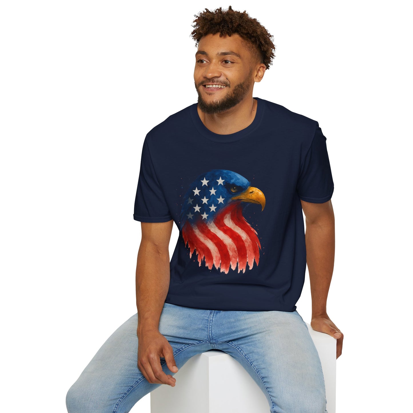 American Flag Eagle Shirt - 4th of July Patriotic Tee - USA Freedom T-Shirt - Independence Day Shirt - Bald Eagle Graphic Tee