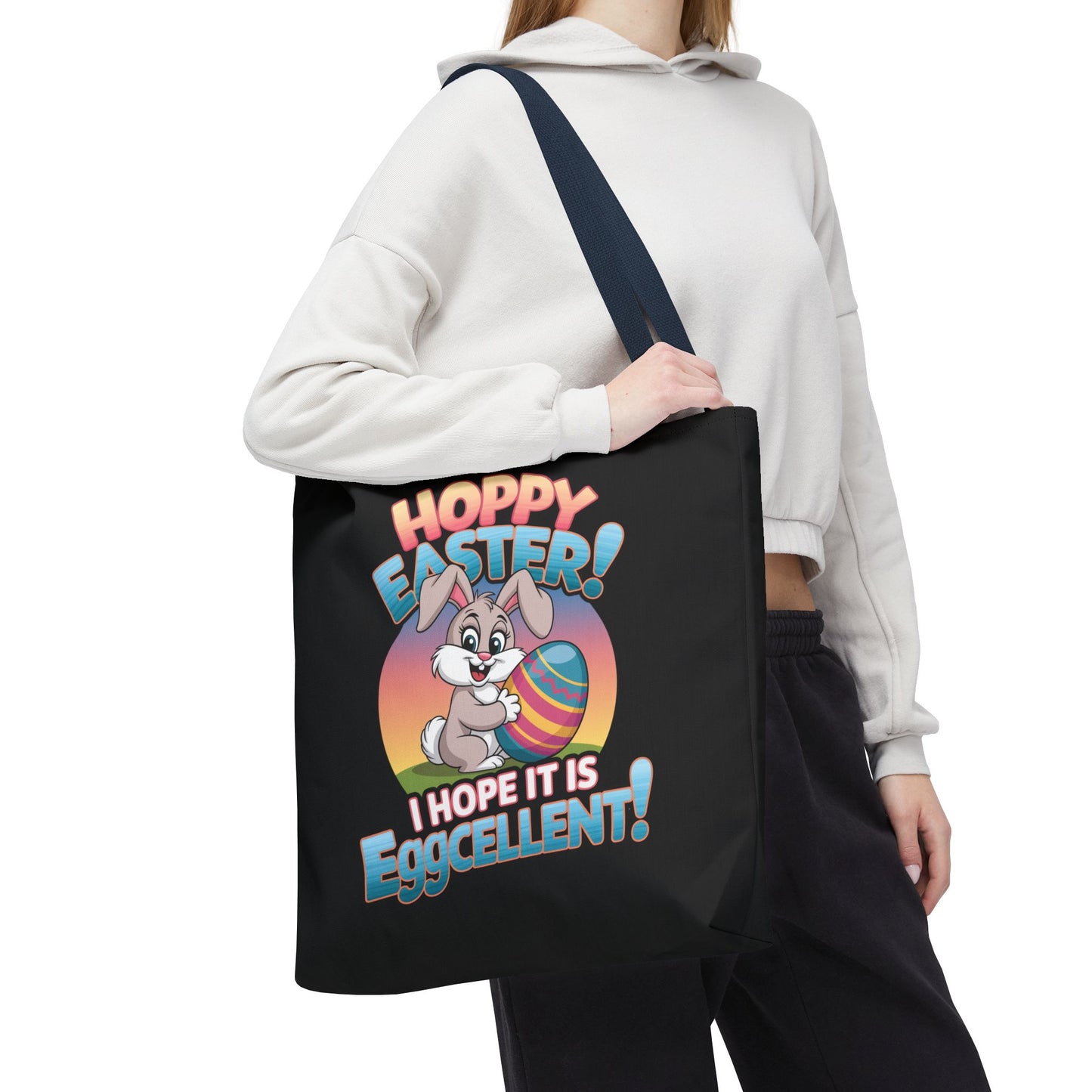 Happy Easter Tote Bag Eggcellent Bunny Design Easter Bag Easter Gift Easter Tote Accessory