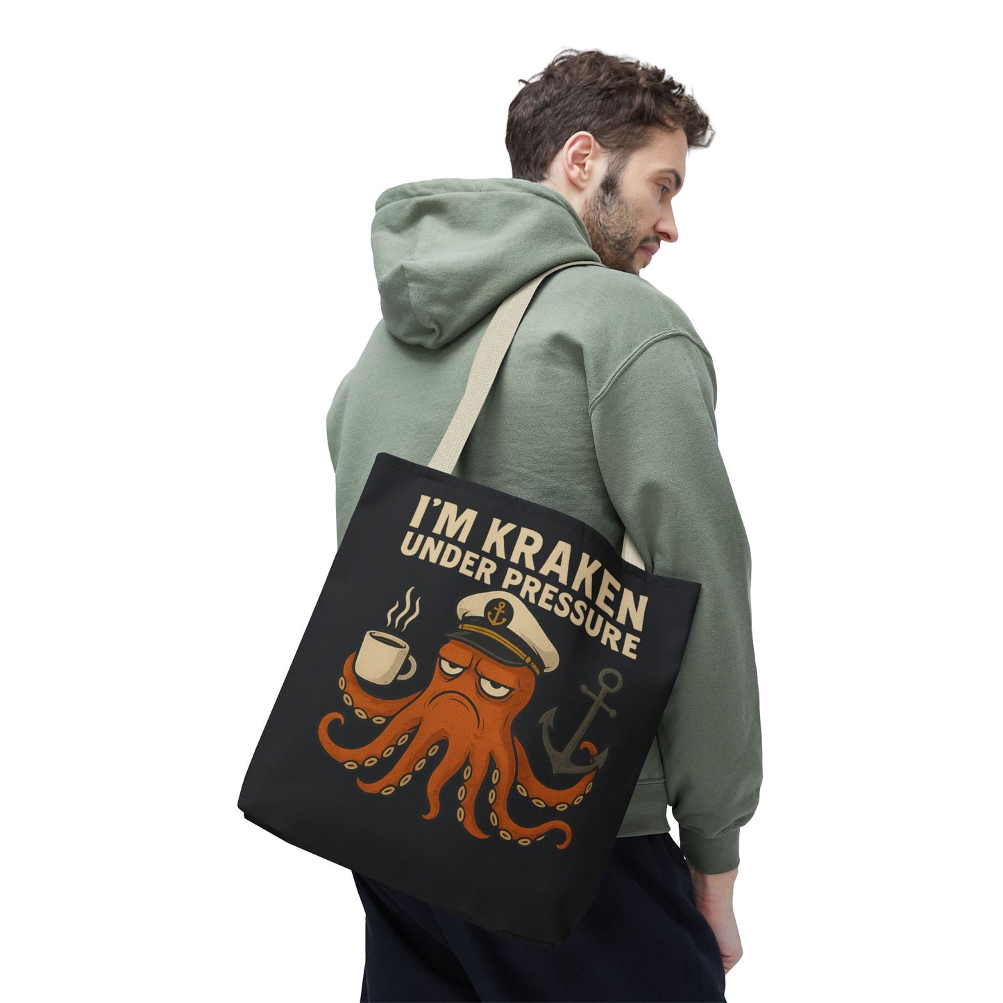 Stressed Octopus Tote Bag Nautical Bag Beach Tote Ocean Reusable Bag Seaside