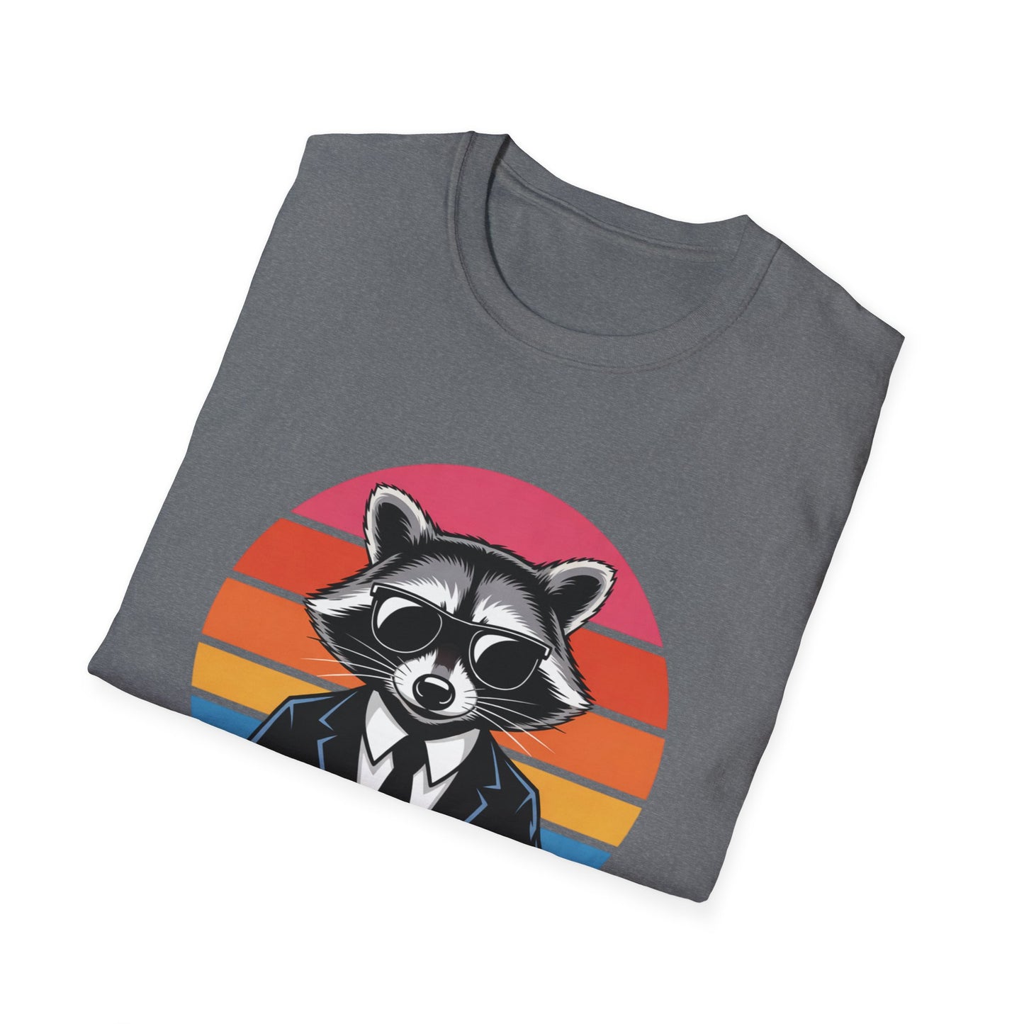 Certified Trash Connoisseur Raccoon Shirt - Funny Trash Panda Graphic Tee - Retro Sunset Vintage Vibe - Unique Gift for Raccoon Lover