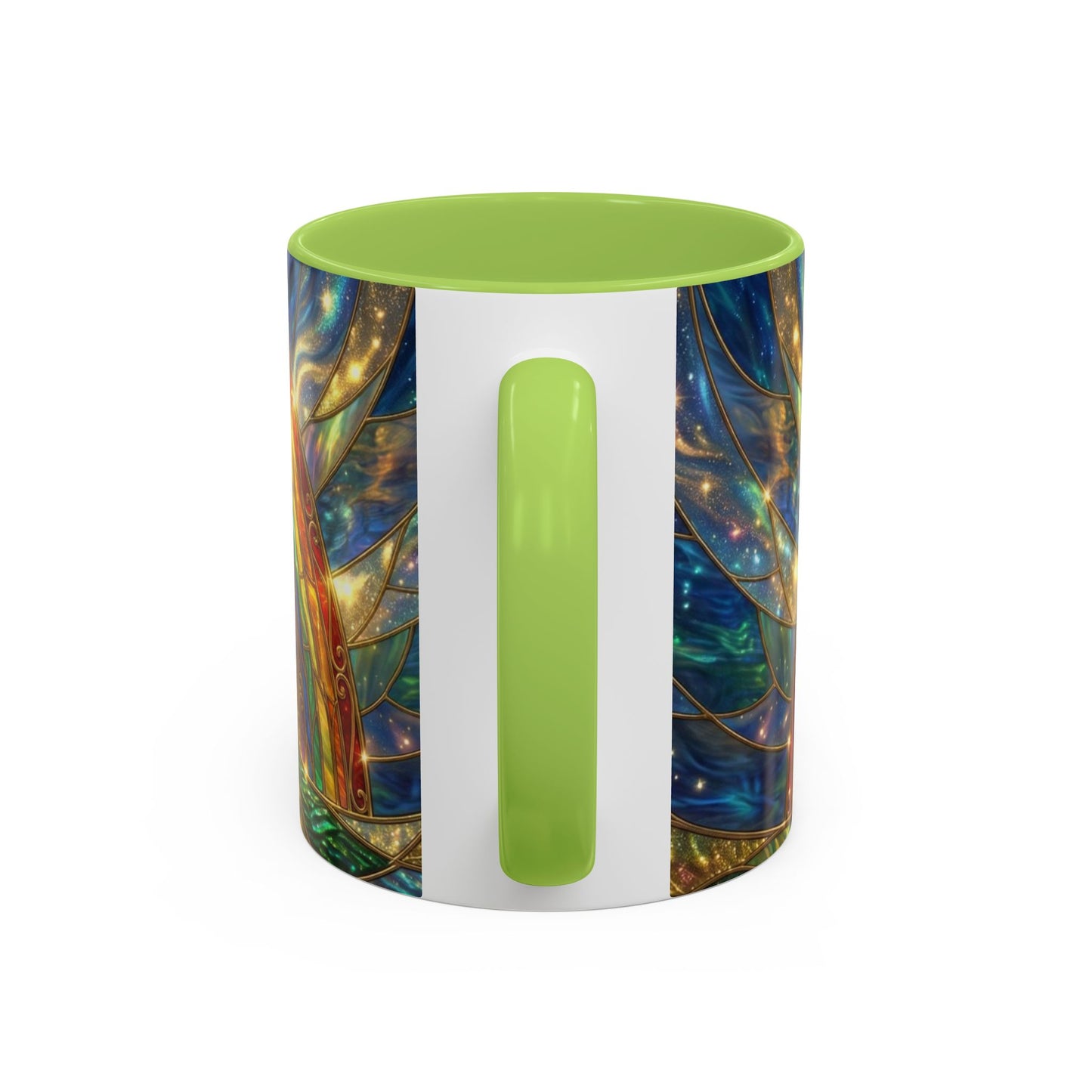 Stained Glass Pot of Gold Mug, Rainbow Coffee Cup, St Patricks Day Gift, Magical Fantasy Tea Mug, Celestial Drinkware, Lucky Irish Gift