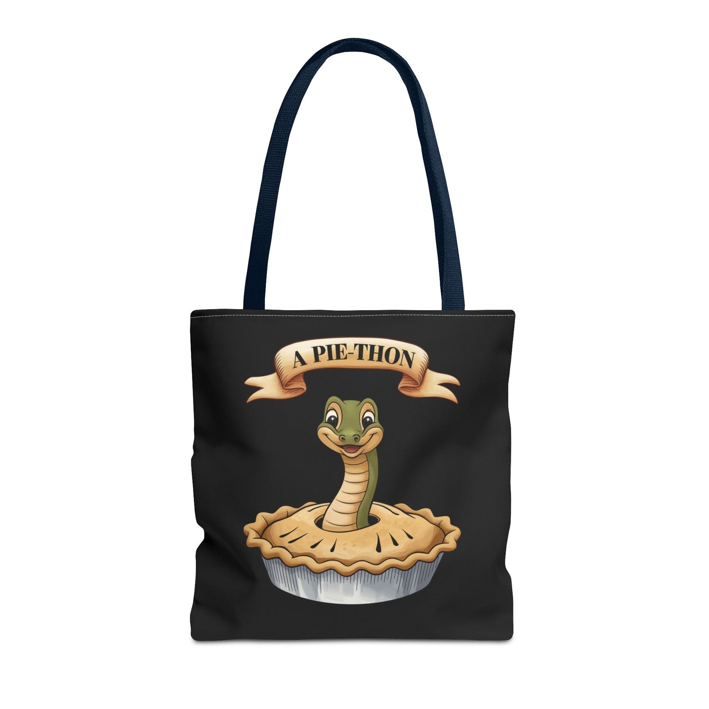 Funny Tote Bag with Snake Joke - Pie-Thon