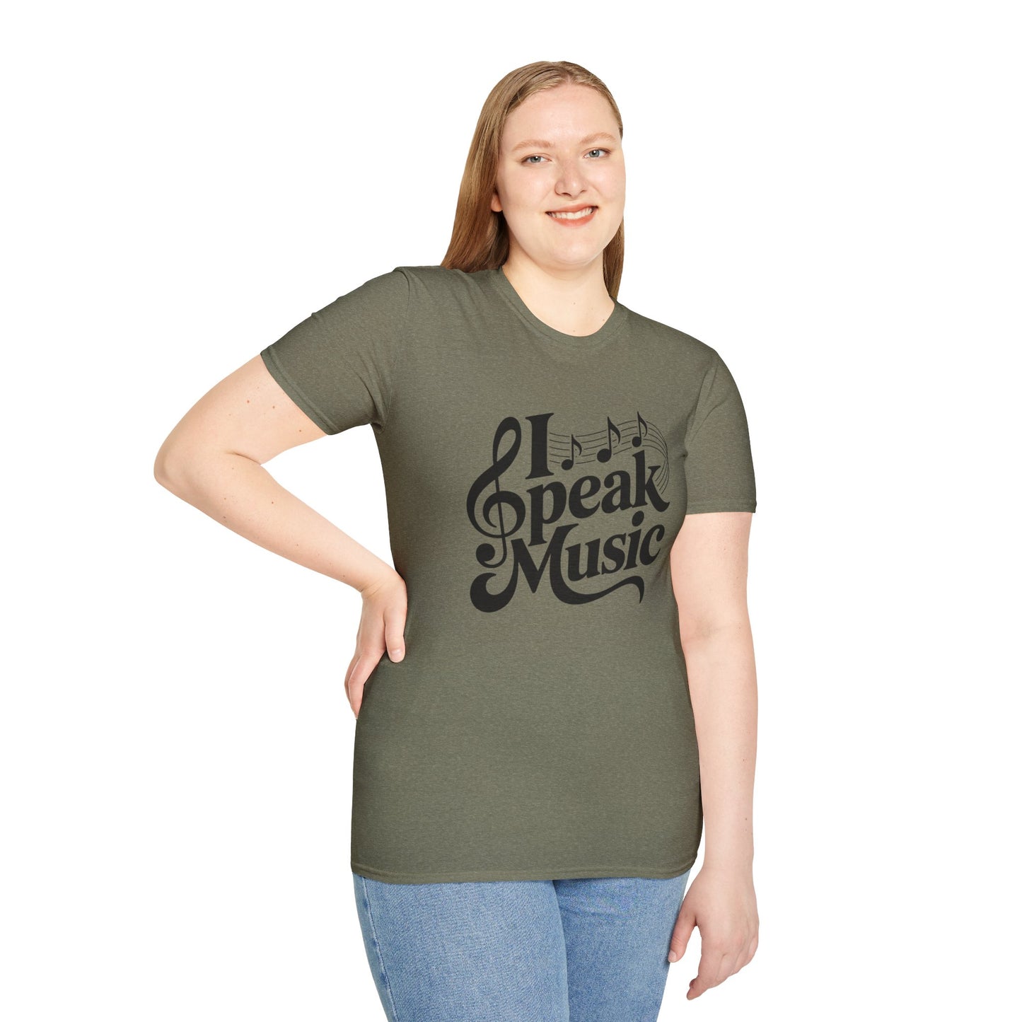 I Speak Music Shirt | Funny Music Lover T-Shirt | Gift for Musicians, Choir, Band Teachers & Music Students | Treble Clef Graphic Tee
