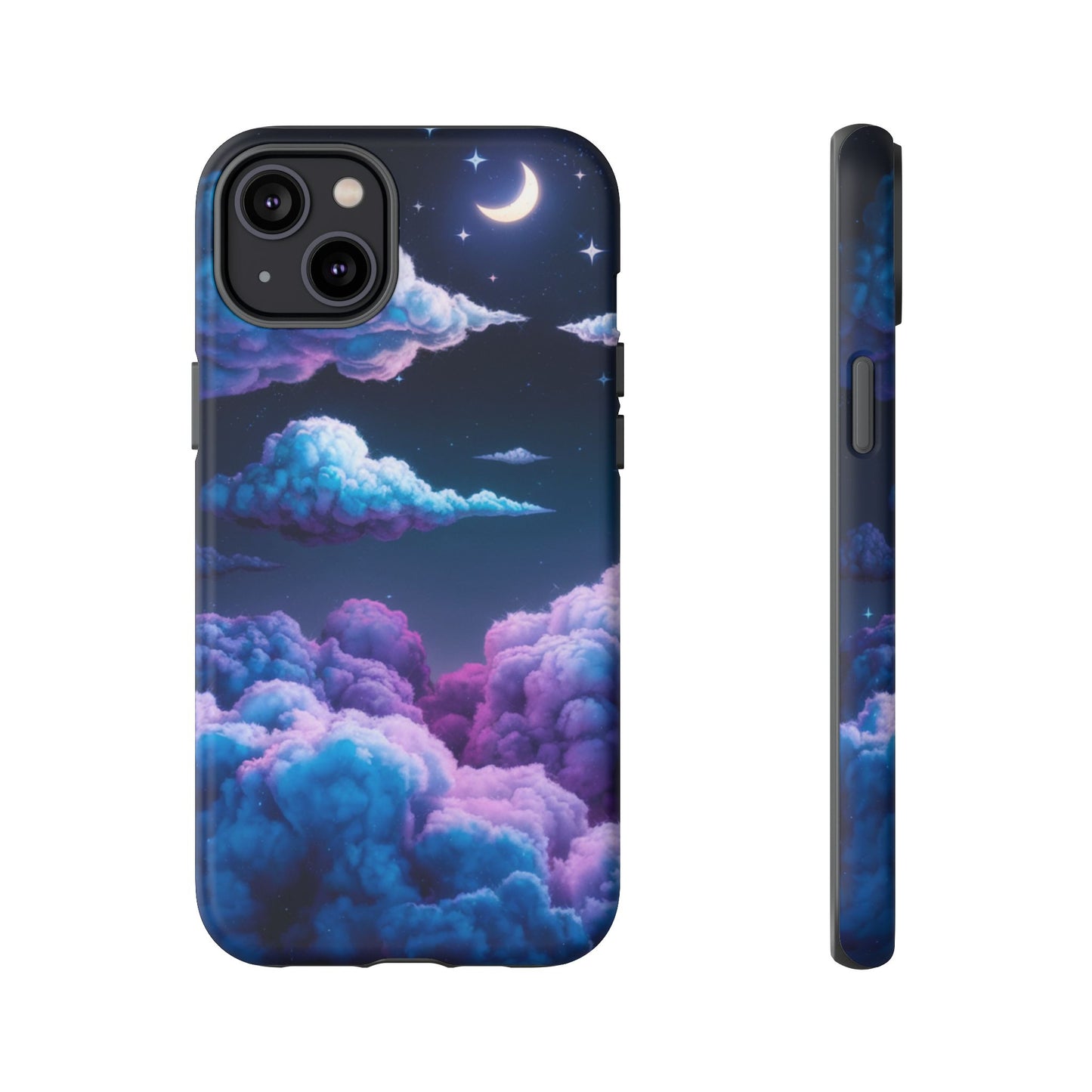 Dreamy Clouds & Moon Tough iPhone Case