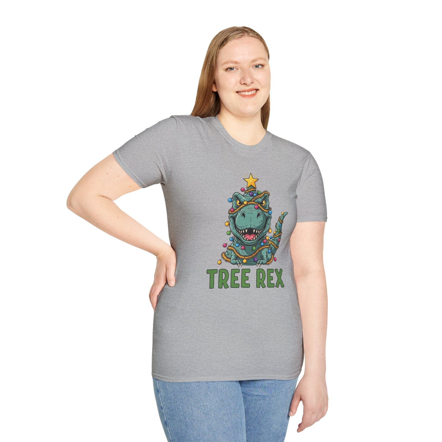 Tree Rex T-Shirt, Dinosaur Christmas Tee, Funny Holiday Dino Shirt, Tree Rex Dinosaur Xmas Graphic Tee, Cute Winter Gift Tee