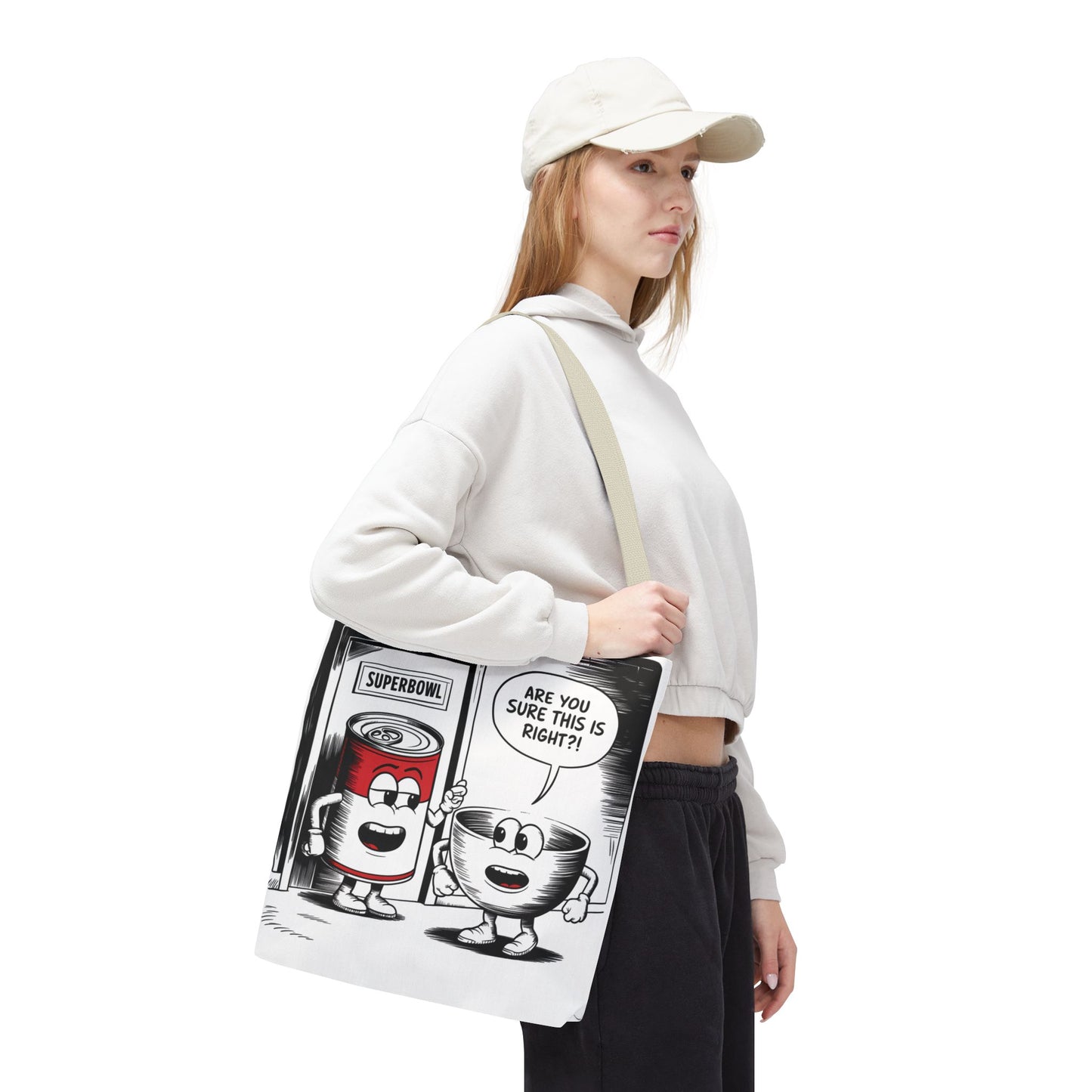 Tote Bag - Comic Superbowl Soup Design