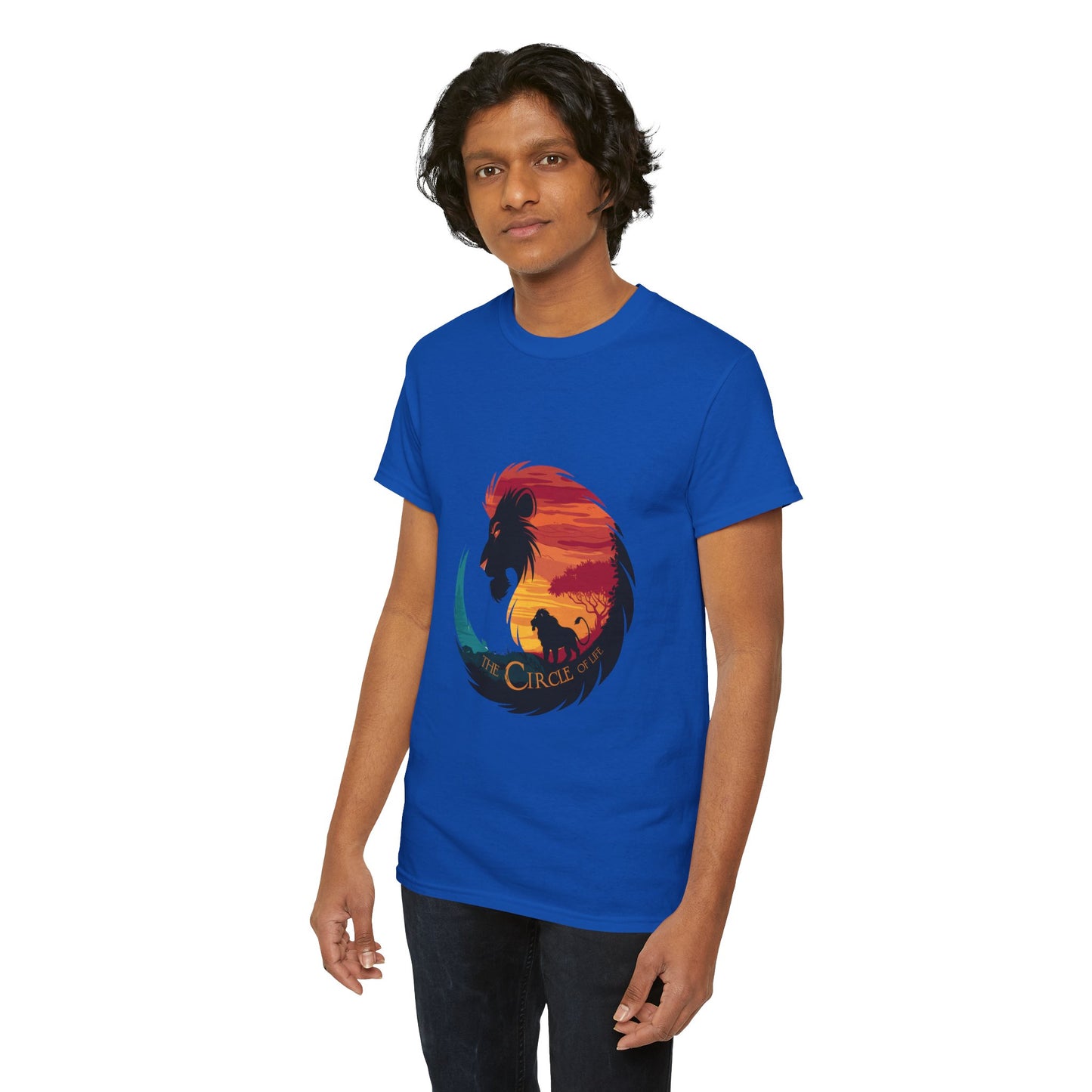 The Circle of Life Lion Shirt – Sunset Safari Wildlife Graphic Tee – Inspirational Nature T-Shirt for Animal Lovers & Adventure Fans