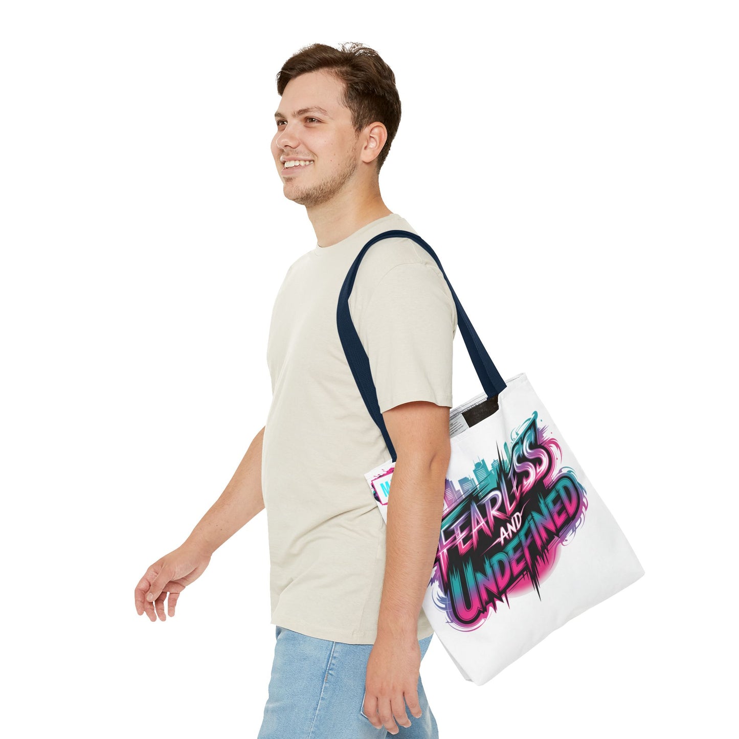Custom Name Tote Bag | Fearless and Undefined Design | K-Pop Inspired Gift for Fans | Personalized Bold Aesthetic Bag | Trendy Streetwear Tote