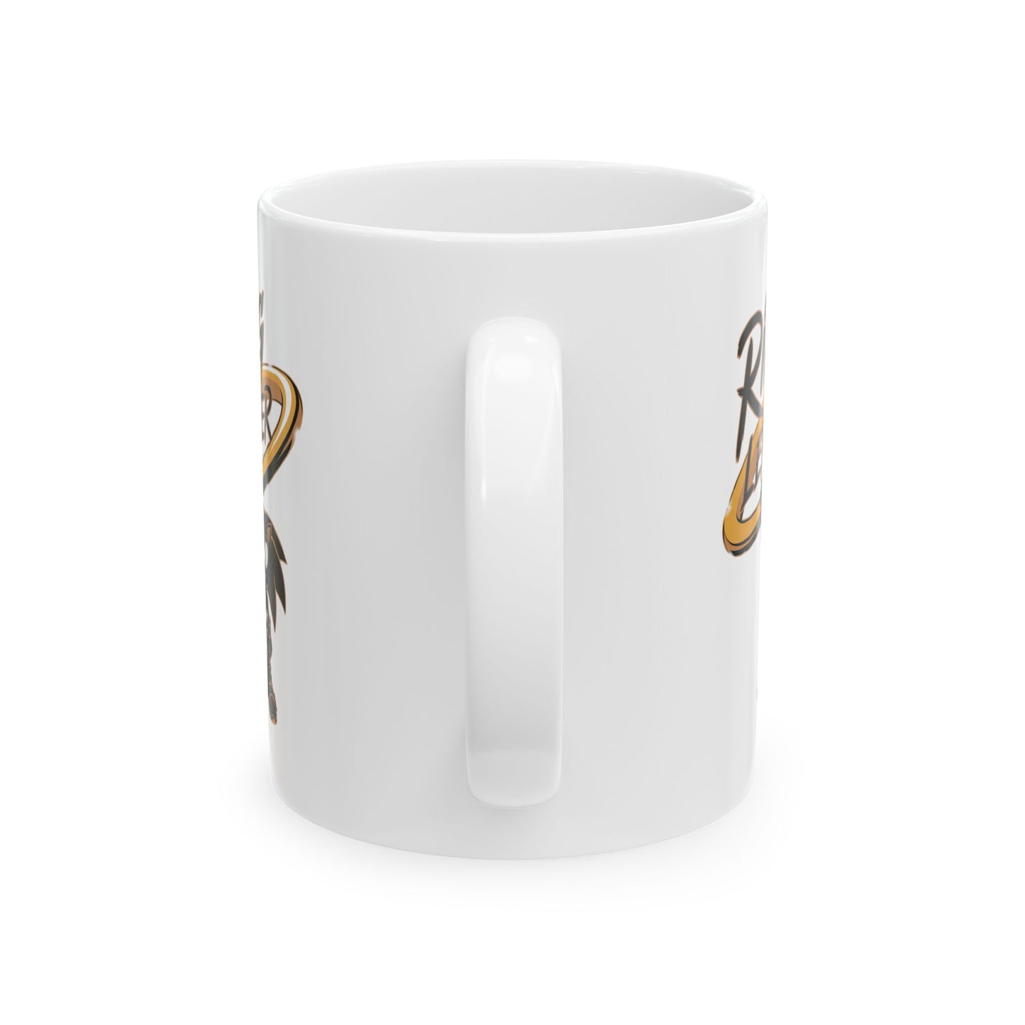 Ring Leader Mug – Funny Coffee Cup with Retro Gamer Vibes, Bold Gold Ring Design, Dishwasher Safe Ceramic, Gift for Gamers & Coffee Lovers
