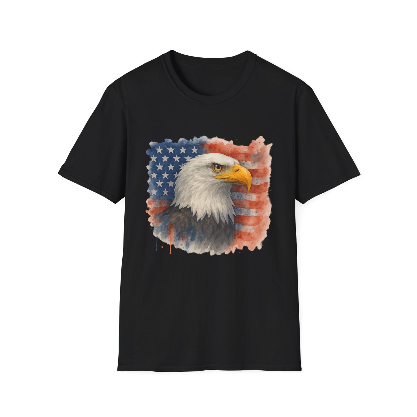 American Eagle & Flag T‑Shirt | Patriotic Graphic Tee | Bald Eagle USA Shirt | 4th of July Tee | Independence Day Apparel